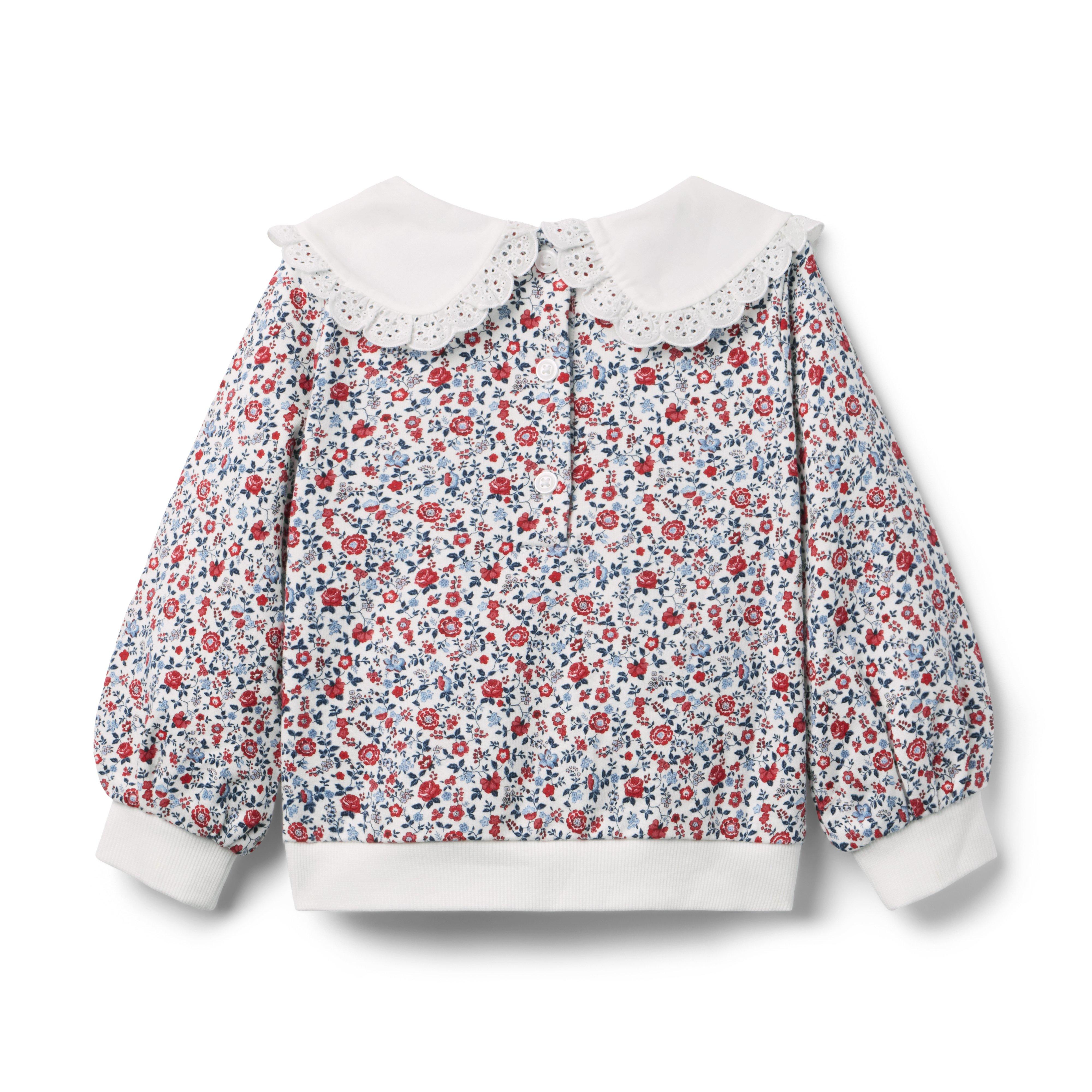 Ditsy Floral Collared Sweatshirt image number 2