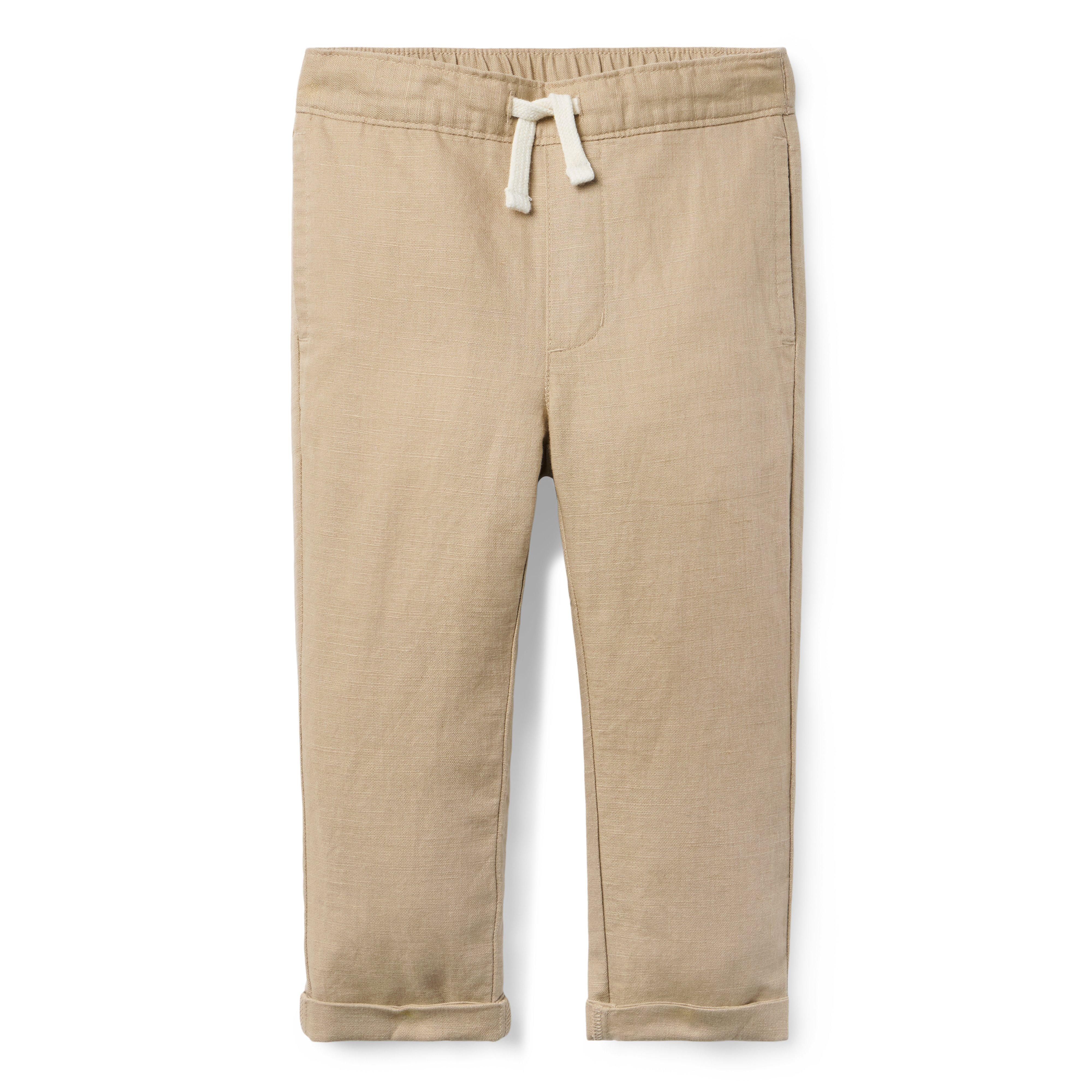 Linen-Cotton Cuffed Pant