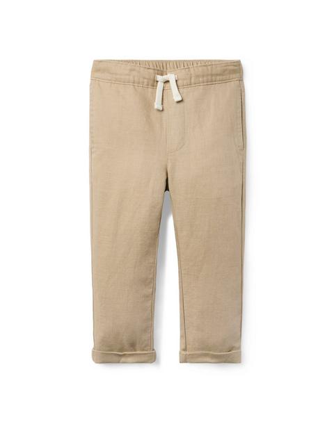 Linen-Cotton Cuffed Pant