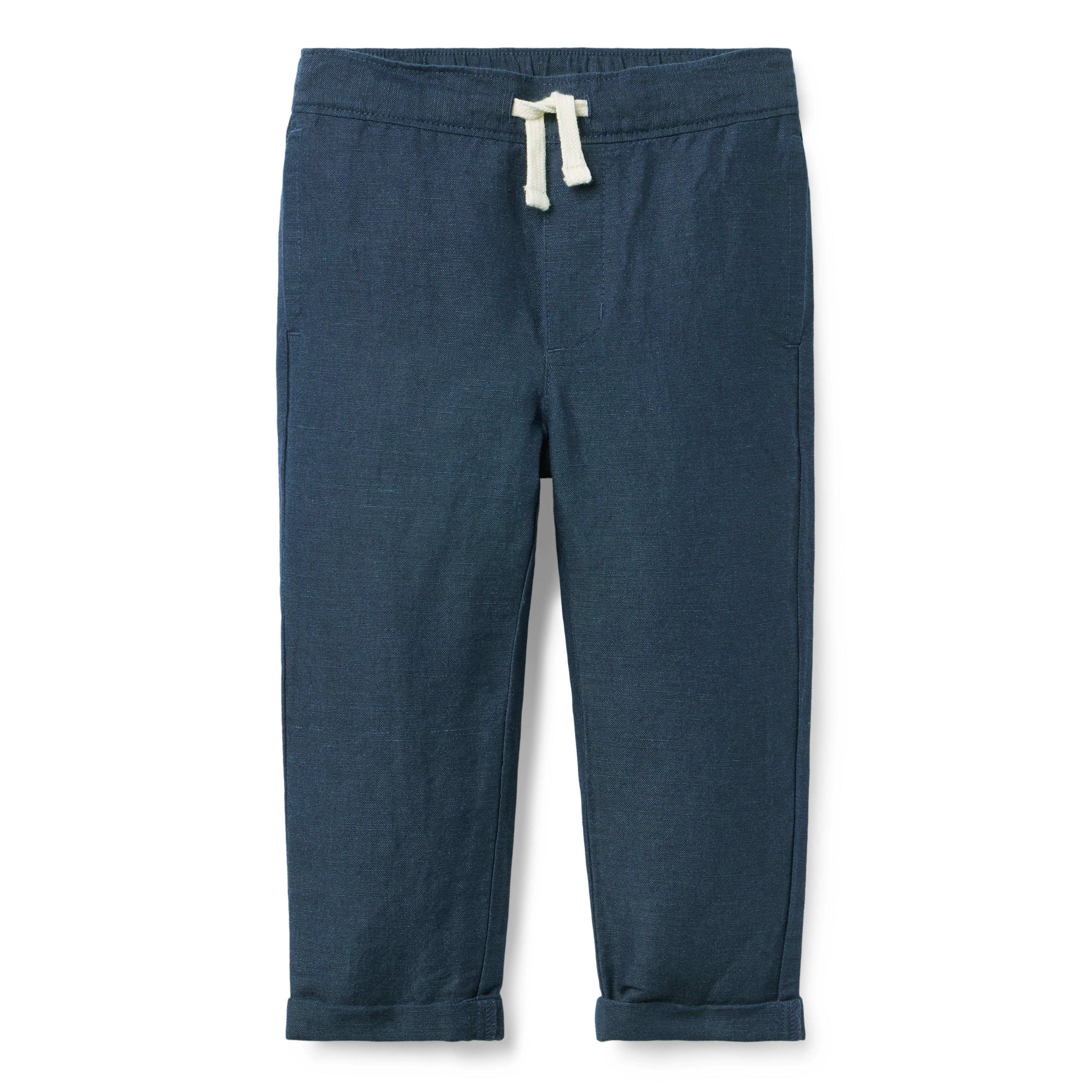 Linen-Cotton Cuffed Pant