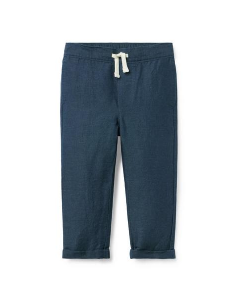 Linen-Cotton Cuffed Pant