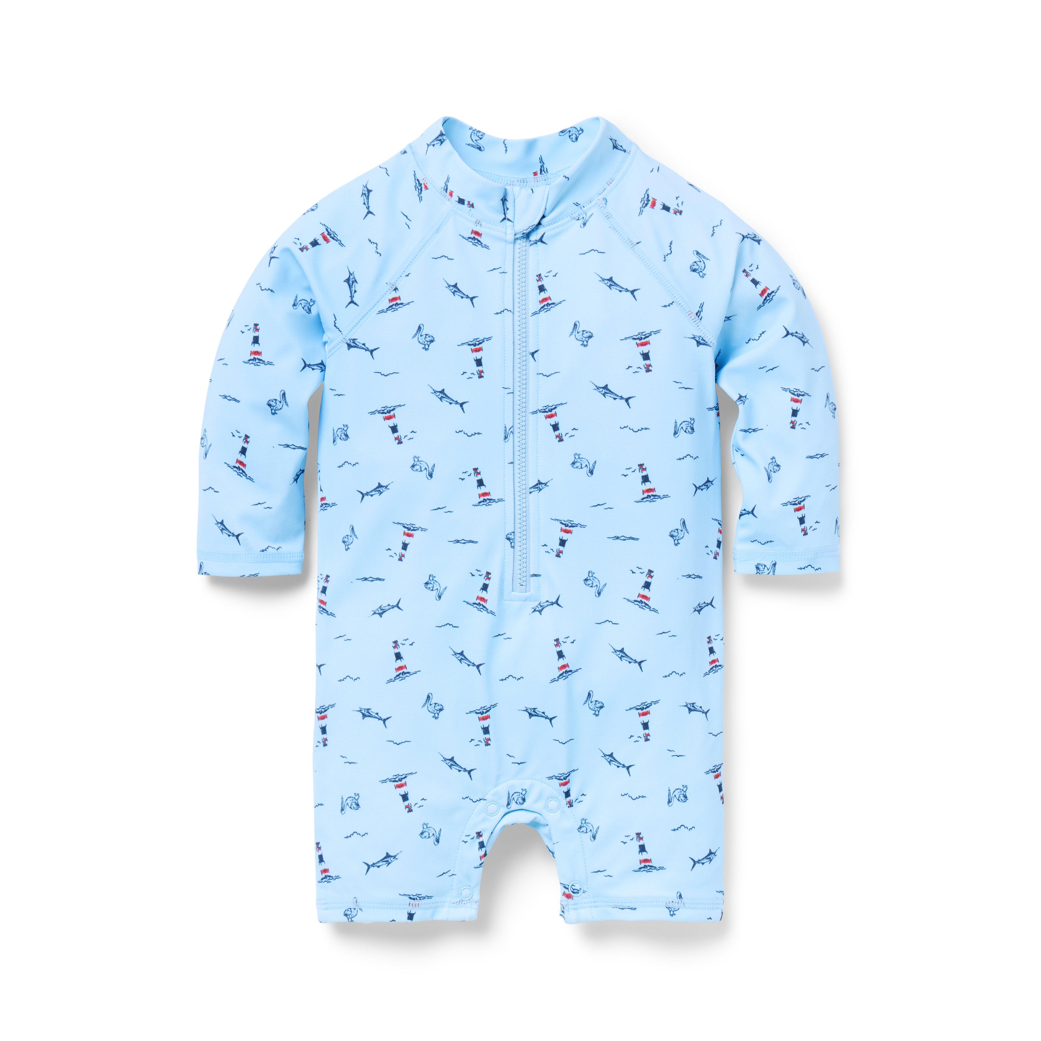 Baby Recycled Nautical Icon Rash Guard Swimsuit