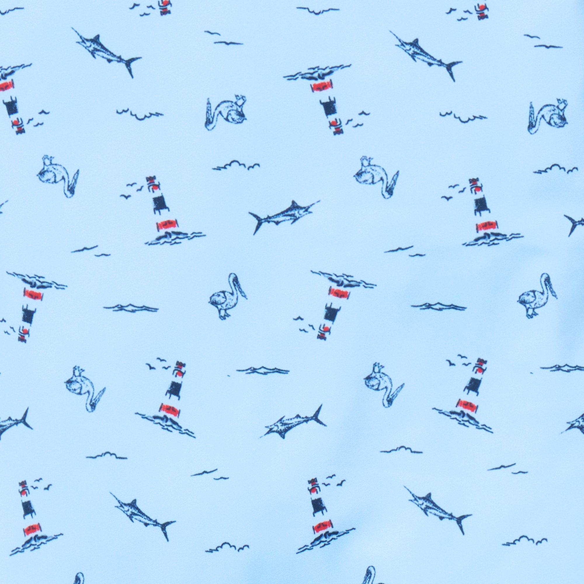 Baby Recycled Nautical Icon Rash Guard Swimsuit image number 1