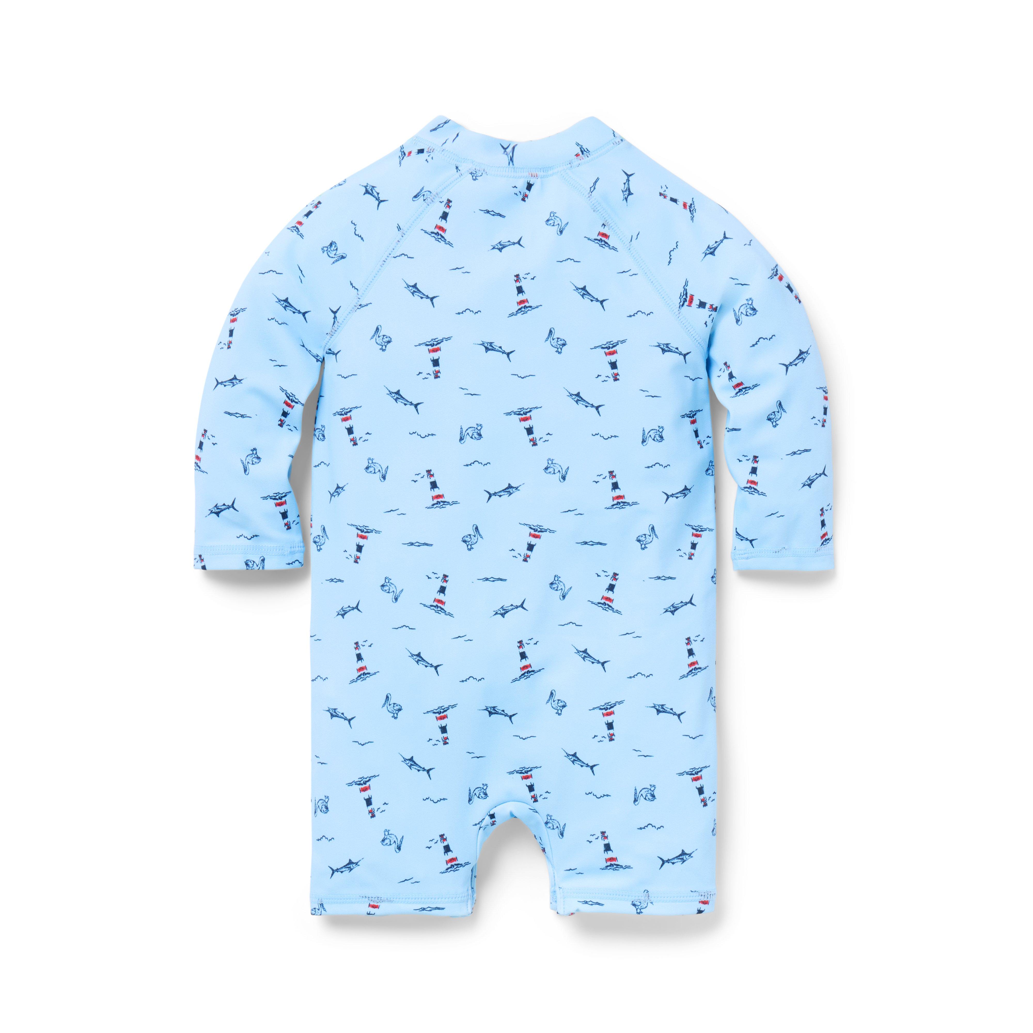 Baby Recycled Nautical Icon Rash Guard Swimsuit image number 2