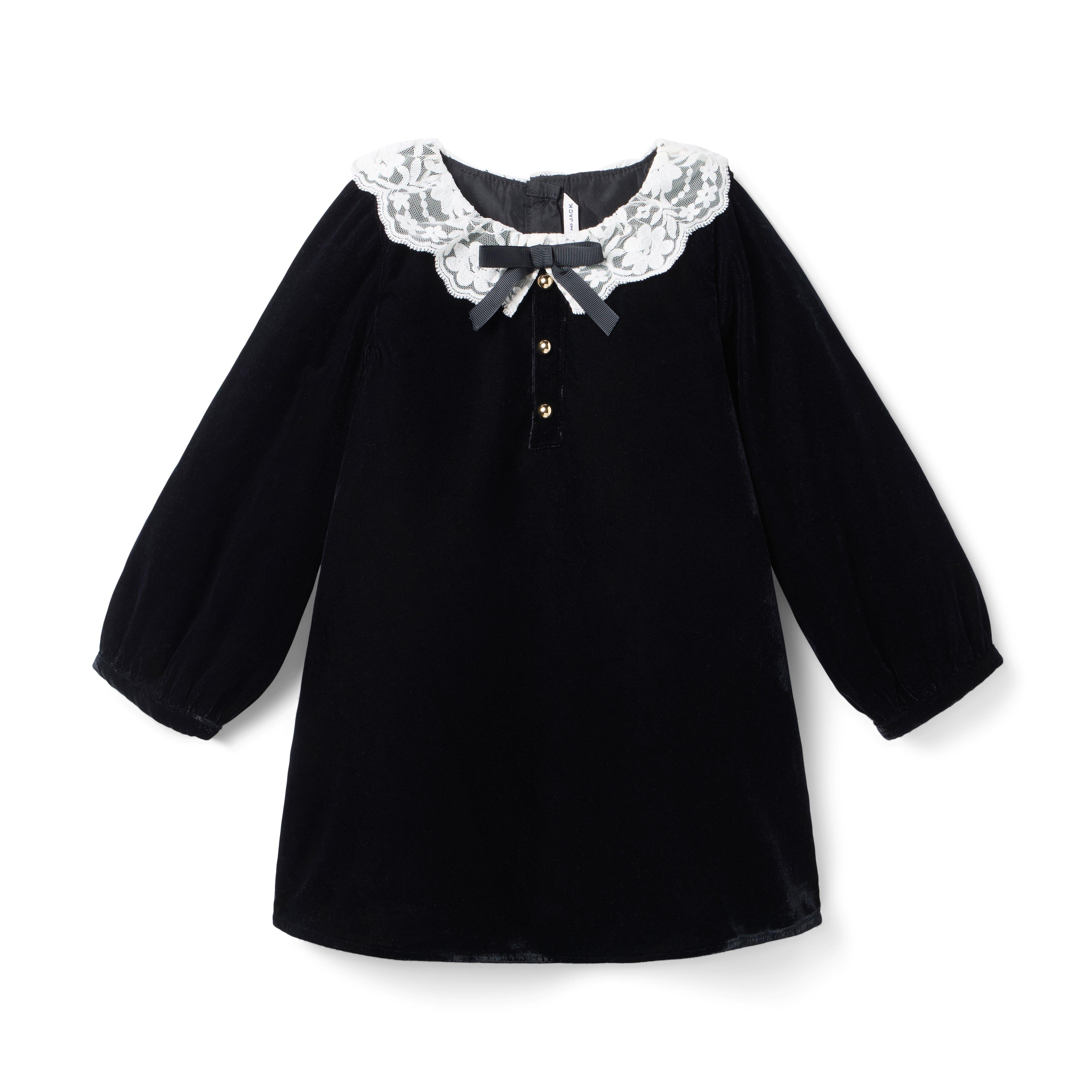 The Velvet Lace Collar Dress