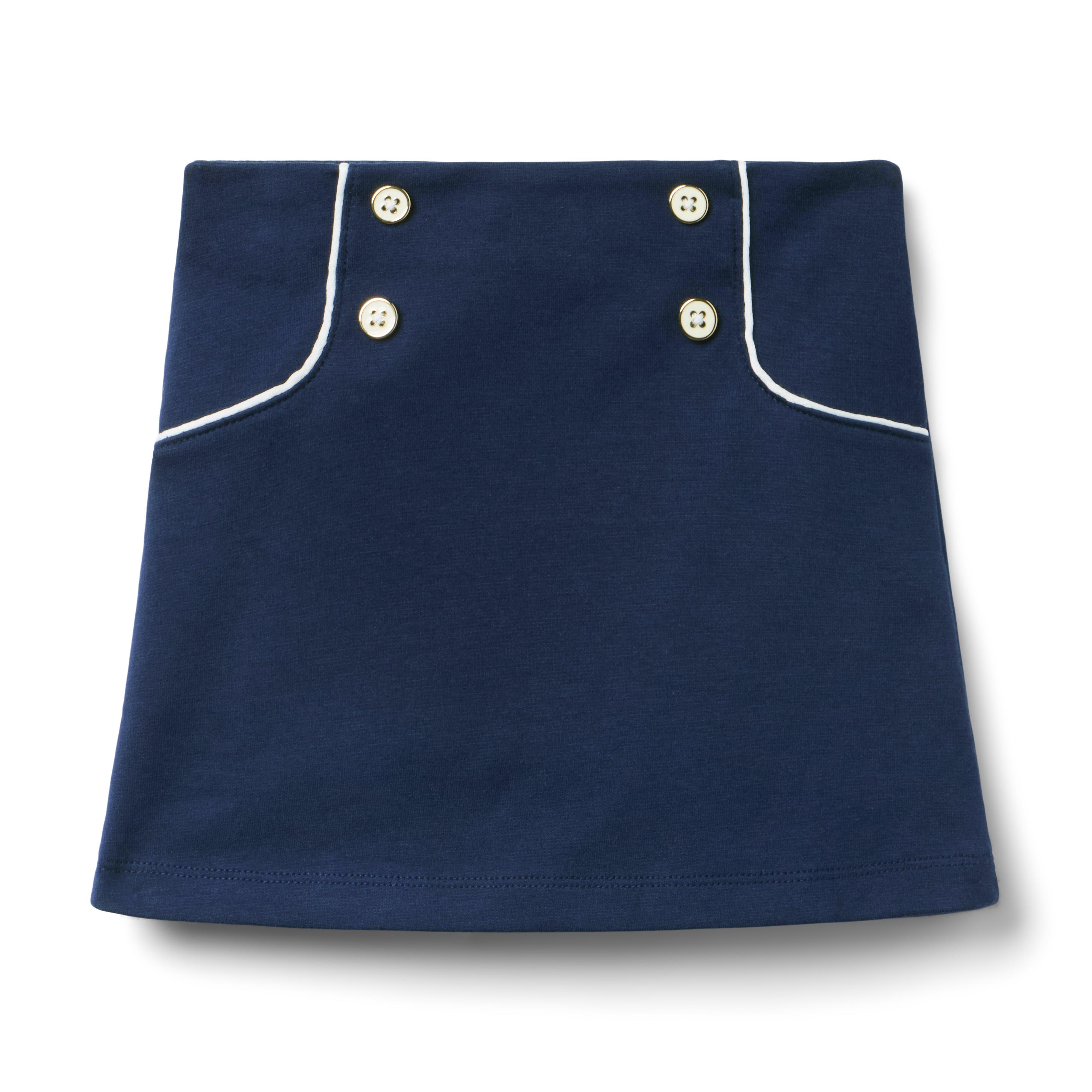 Button Ponte Skirt 