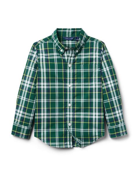 Plaid Poplin Shirt