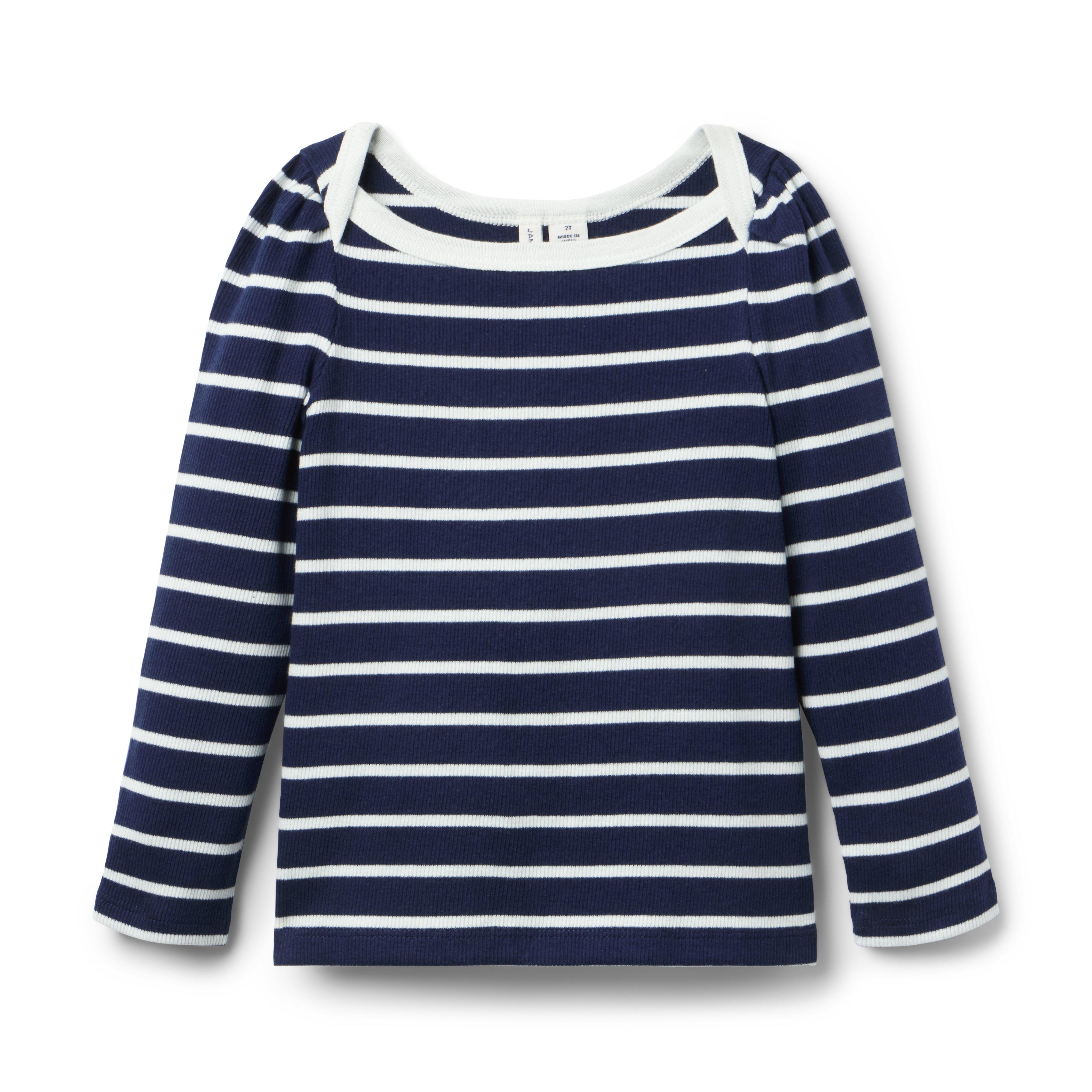 Striped Boatneck Top
