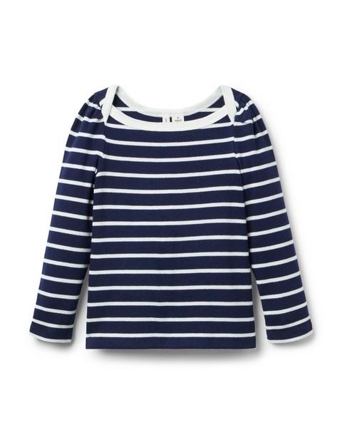 Striped Boatneck Top