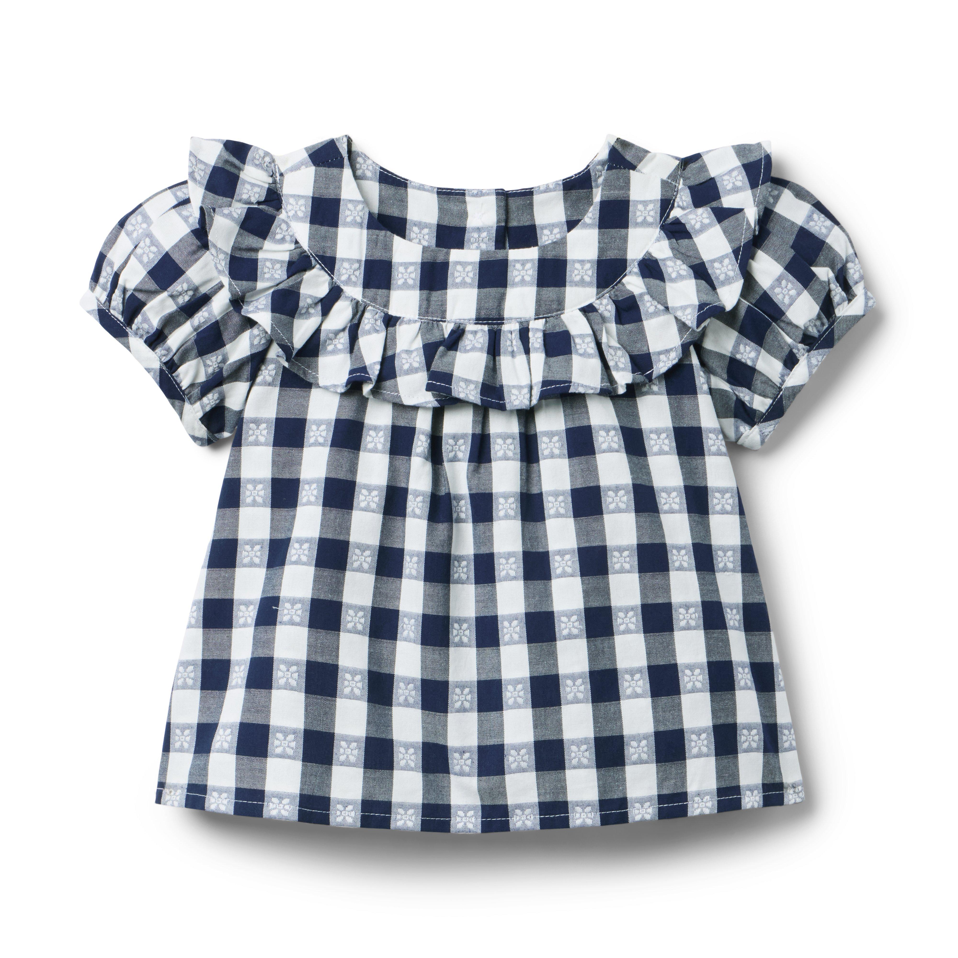 Gingham Ruffle Top