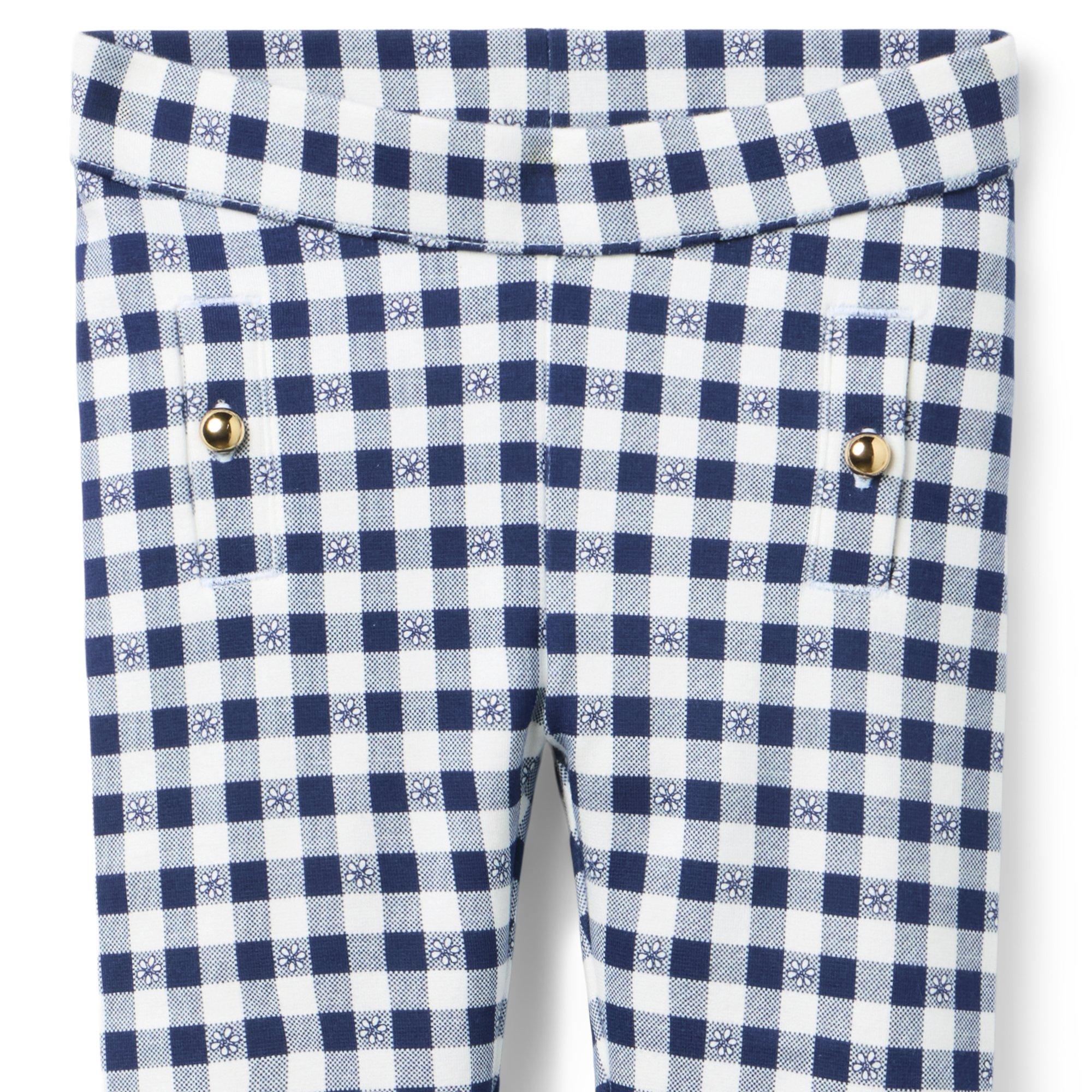 Gingham Button Ponte Pant image number 1