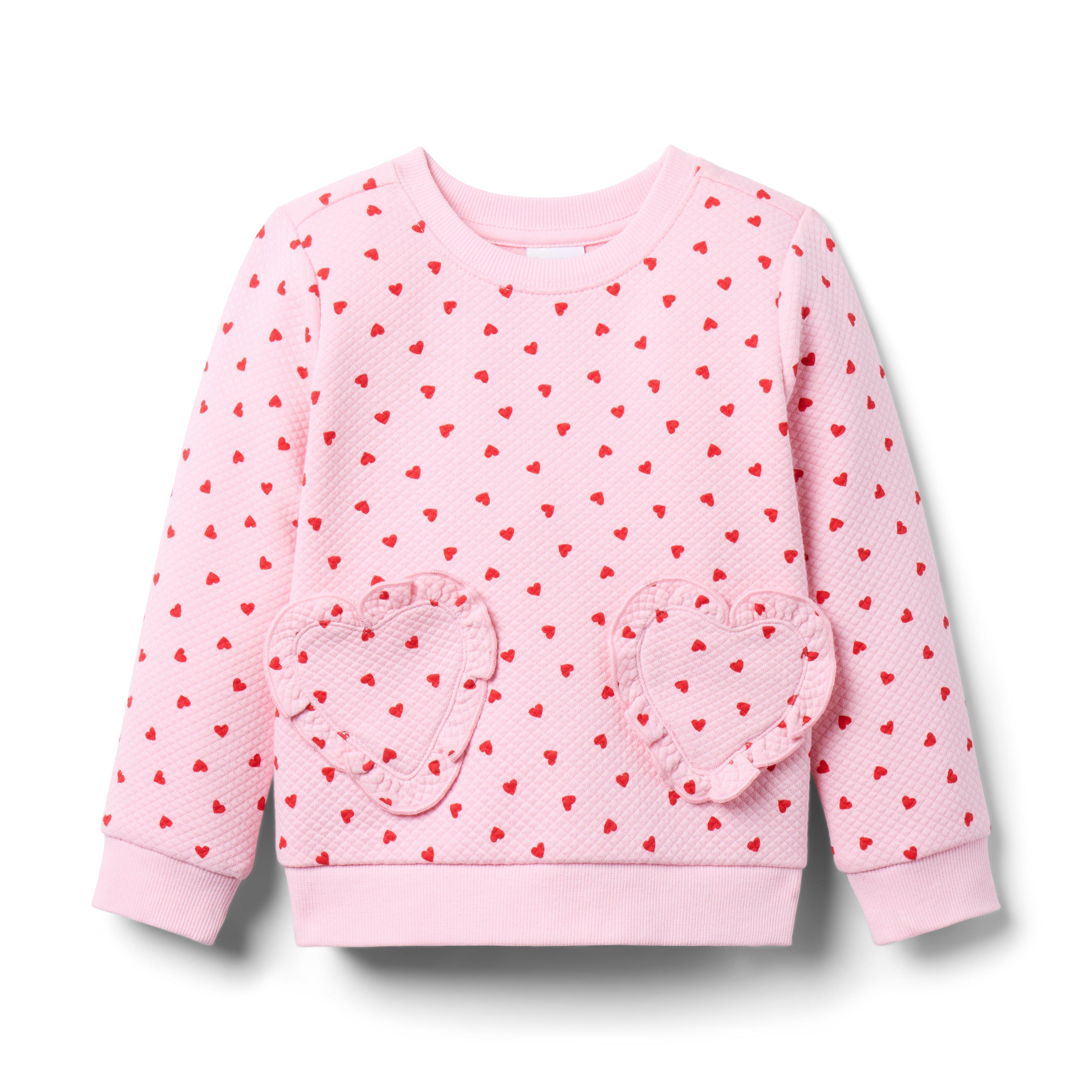 Heart Pocket Quilted Sweatshirt