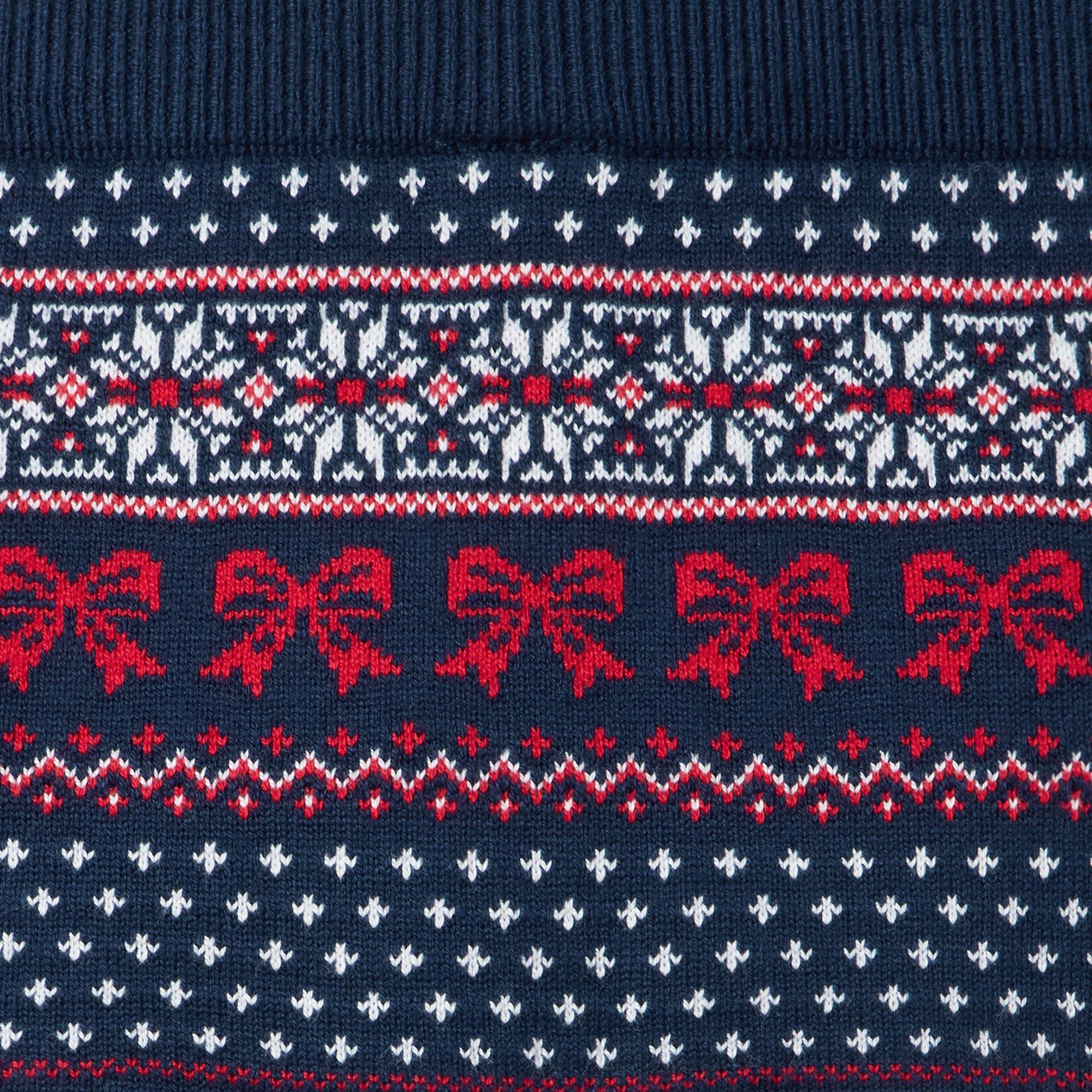 Bow Fair Isle Sweater Skirt image number 1