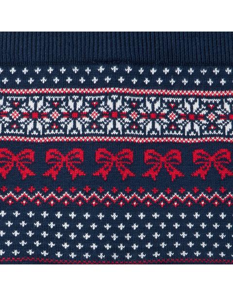 Bow Fair Isle Sweater Skirt