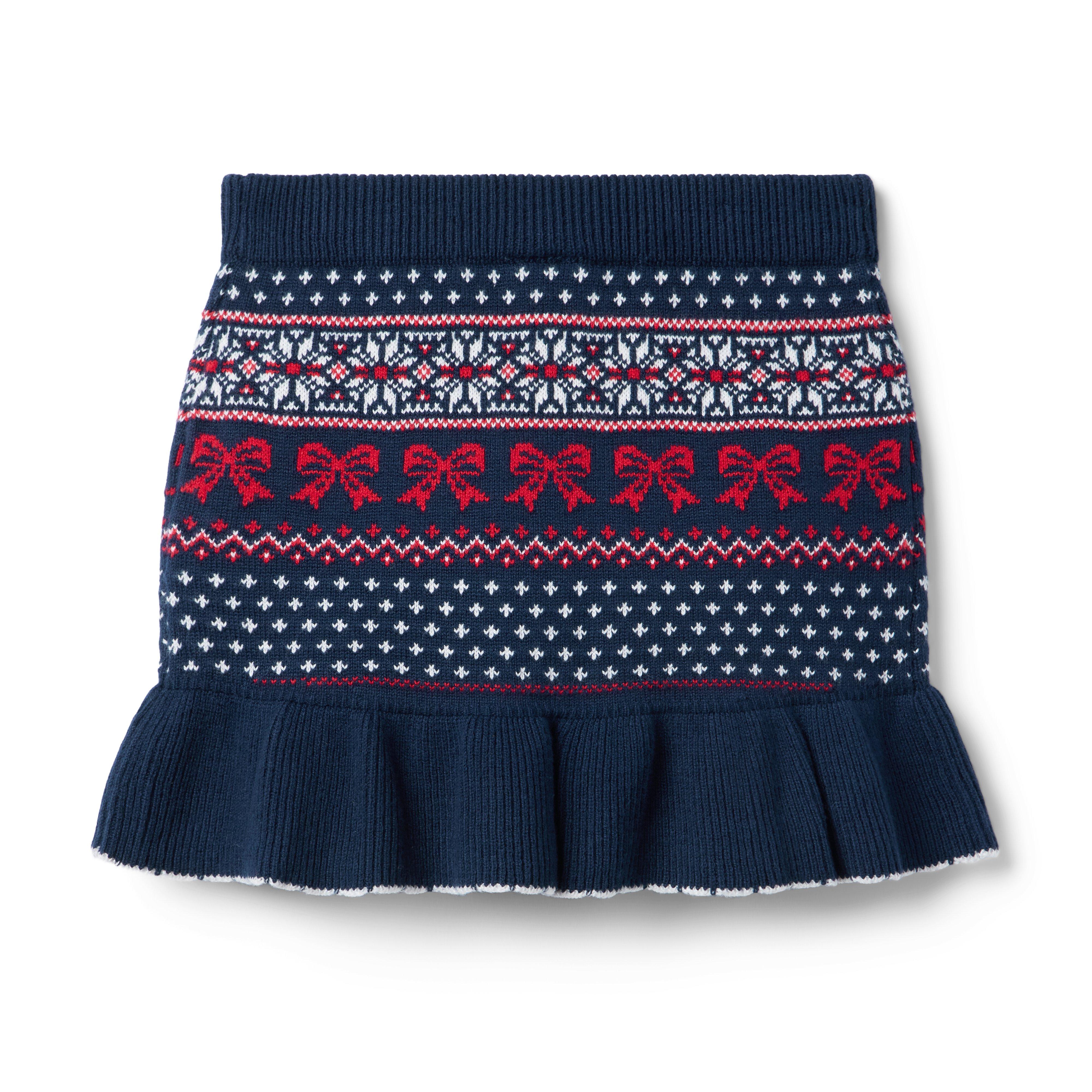 Bow Fair Isle Sweater Skirt image number 2