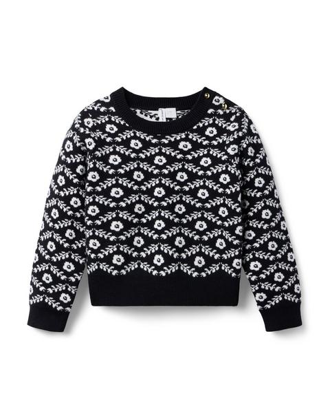 Floral Jacquard Sweater