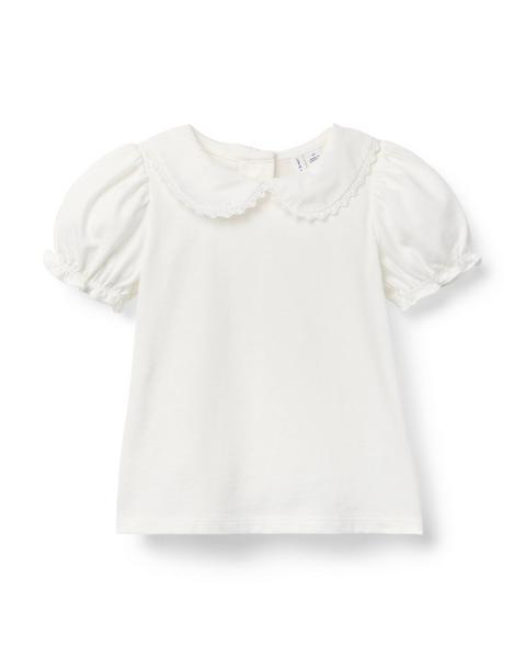 Collared Puff Sleeve Top
