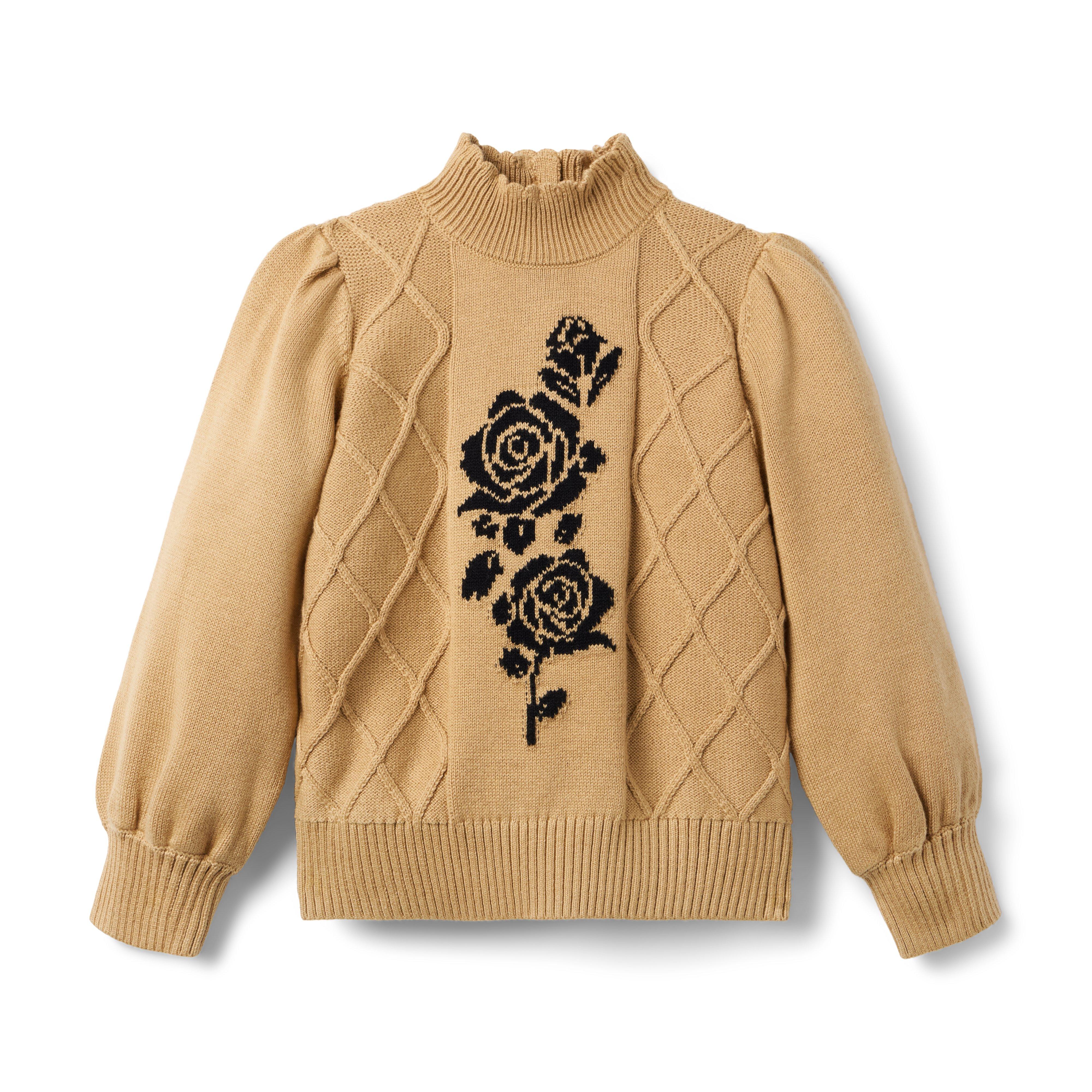 Rose Cable Knit Sweater