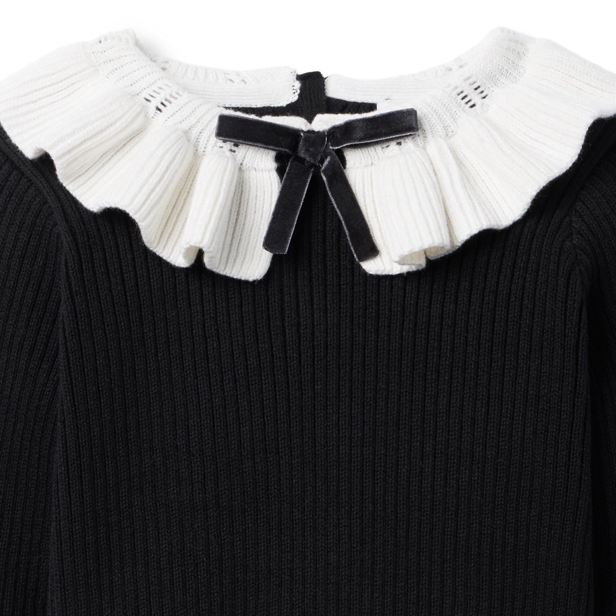 Ribbed Ruffle Collar Sweater image number 1