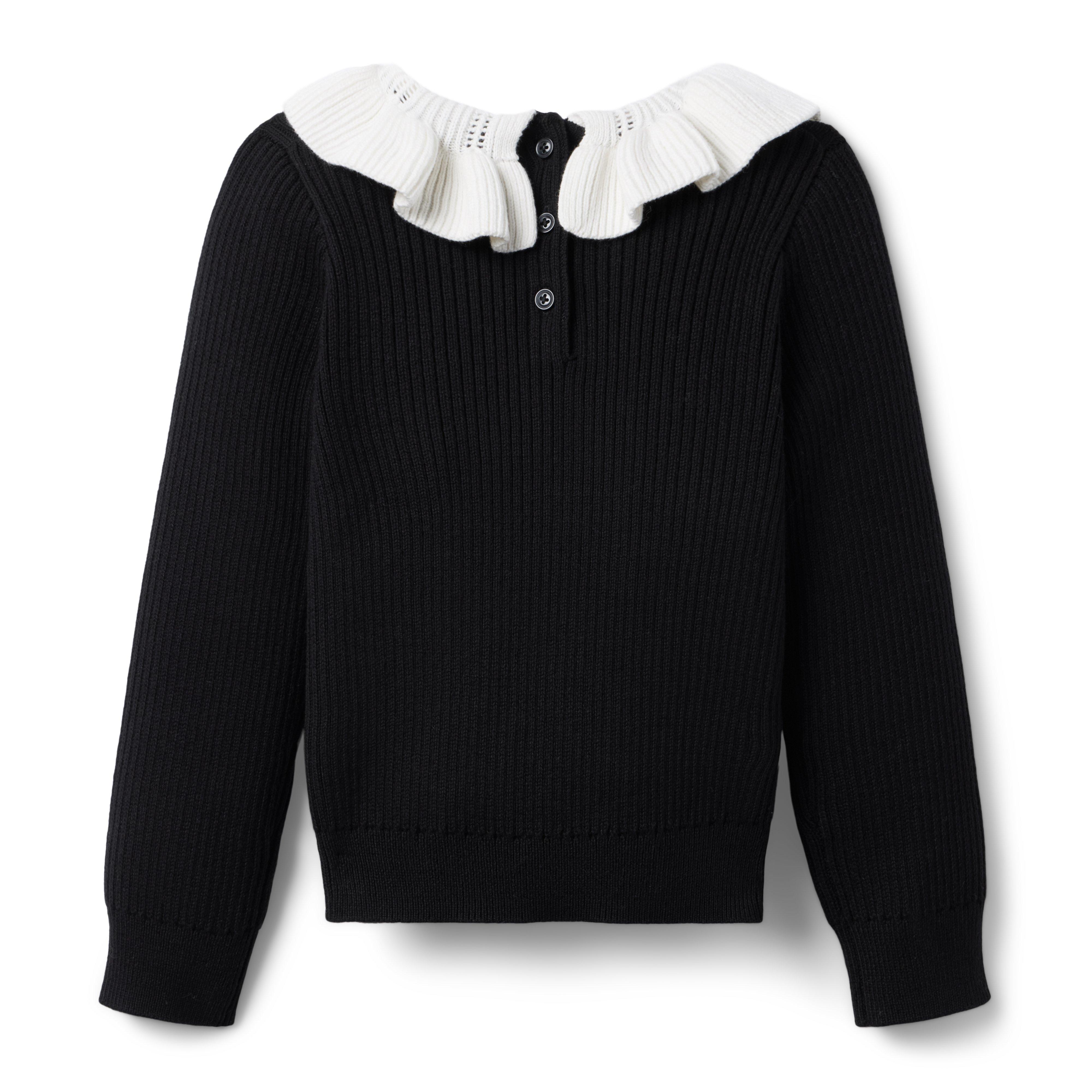 Ribbed Ruffle Collar Sweater image number 2