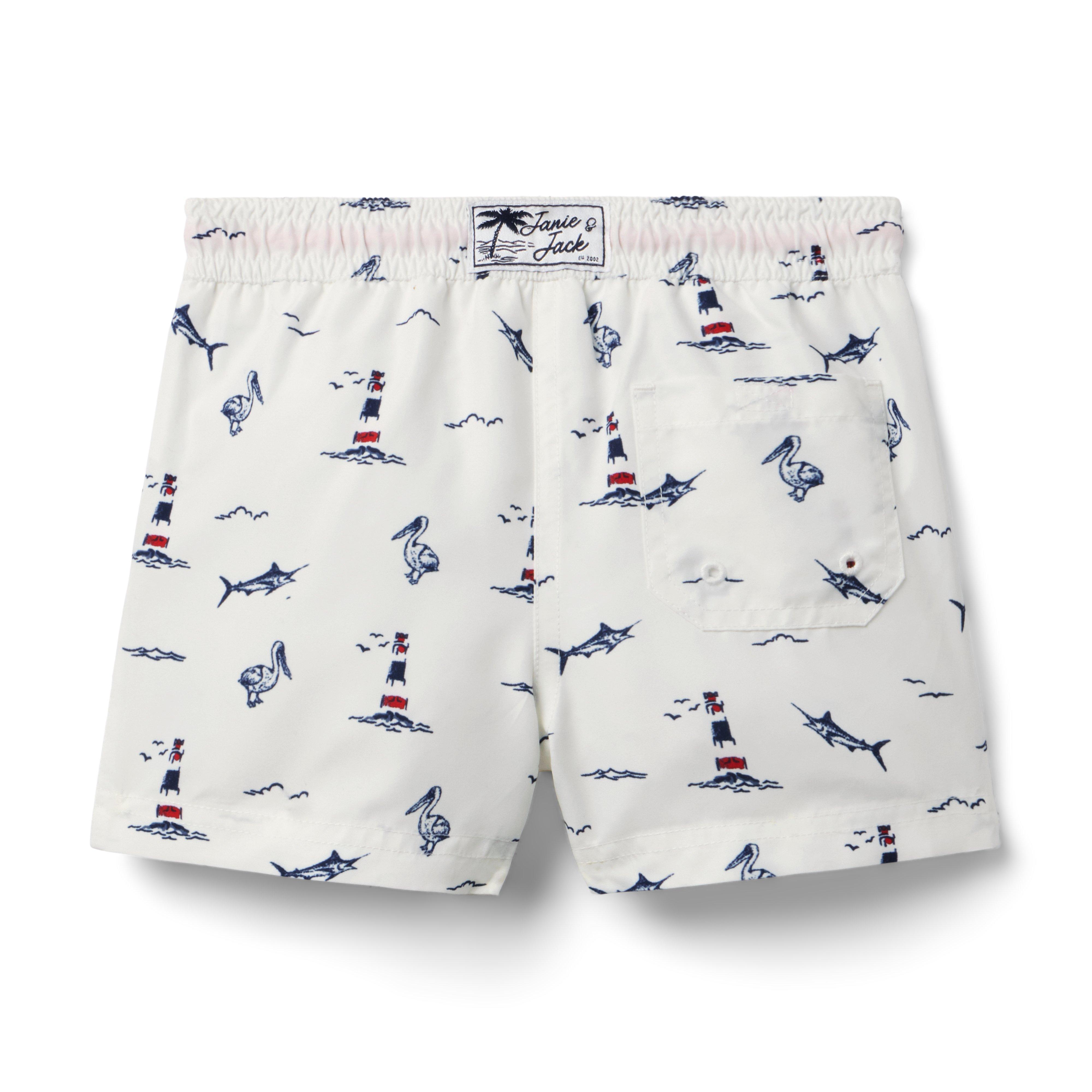 Recycled Nautical Icon Swim Trunk image number 2