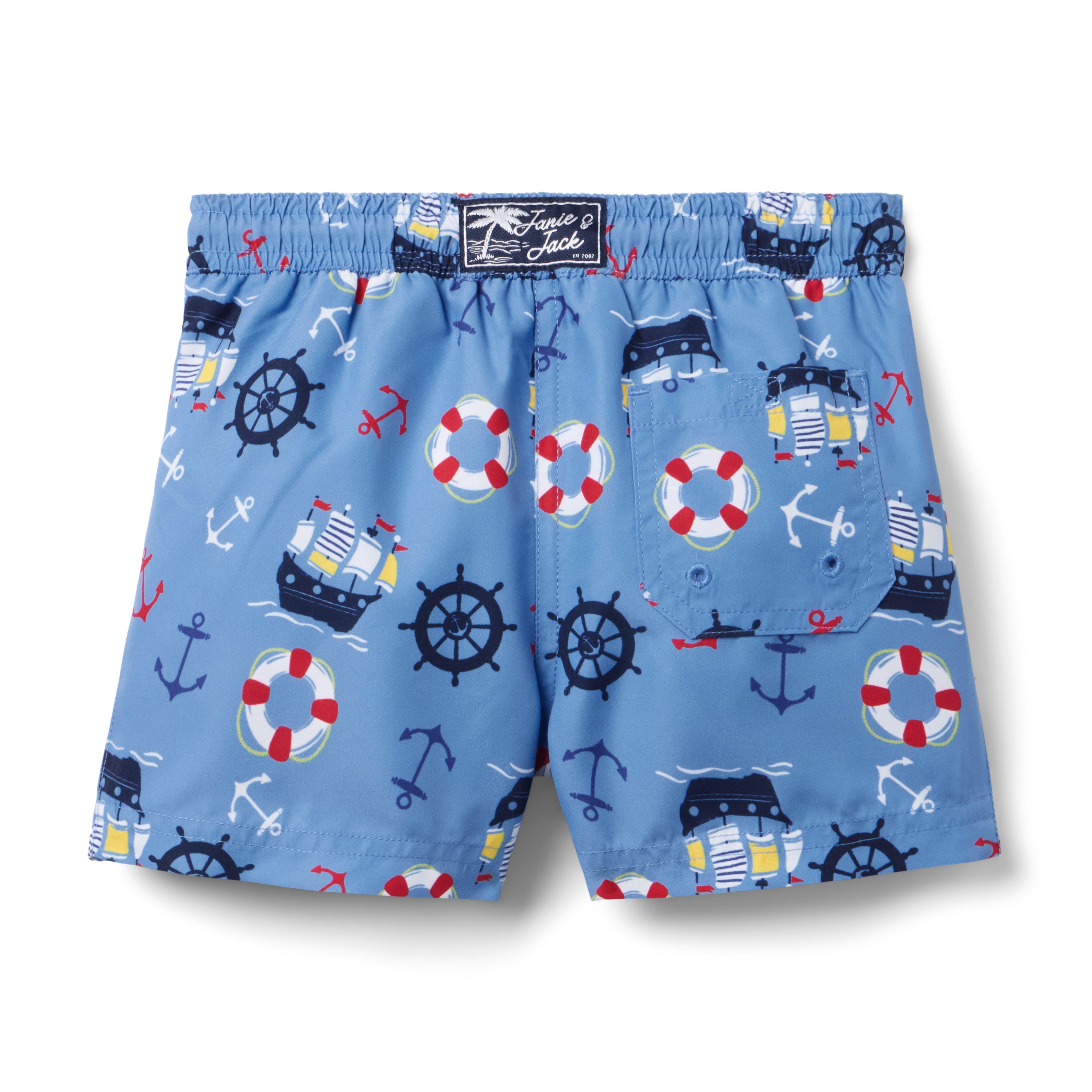 Recycled Pirate Ship Swim Trunk image number 2