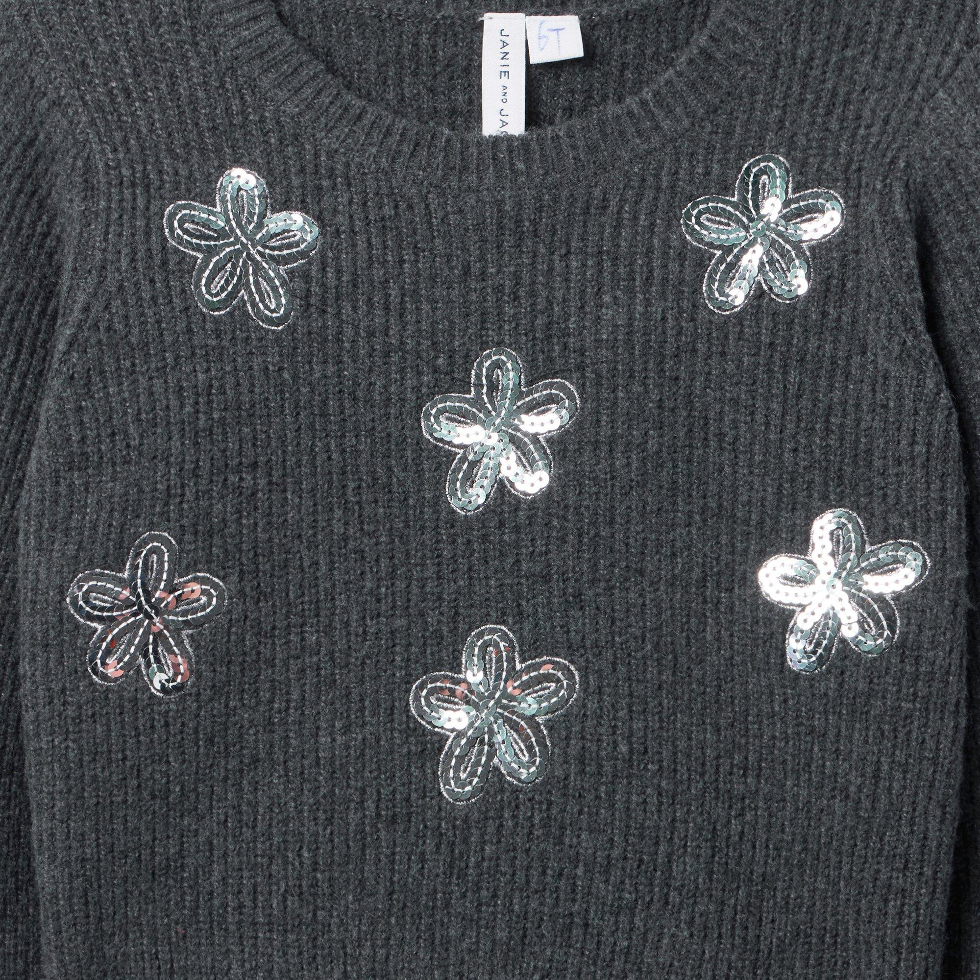 The Sequin Flower Sweater image number 1