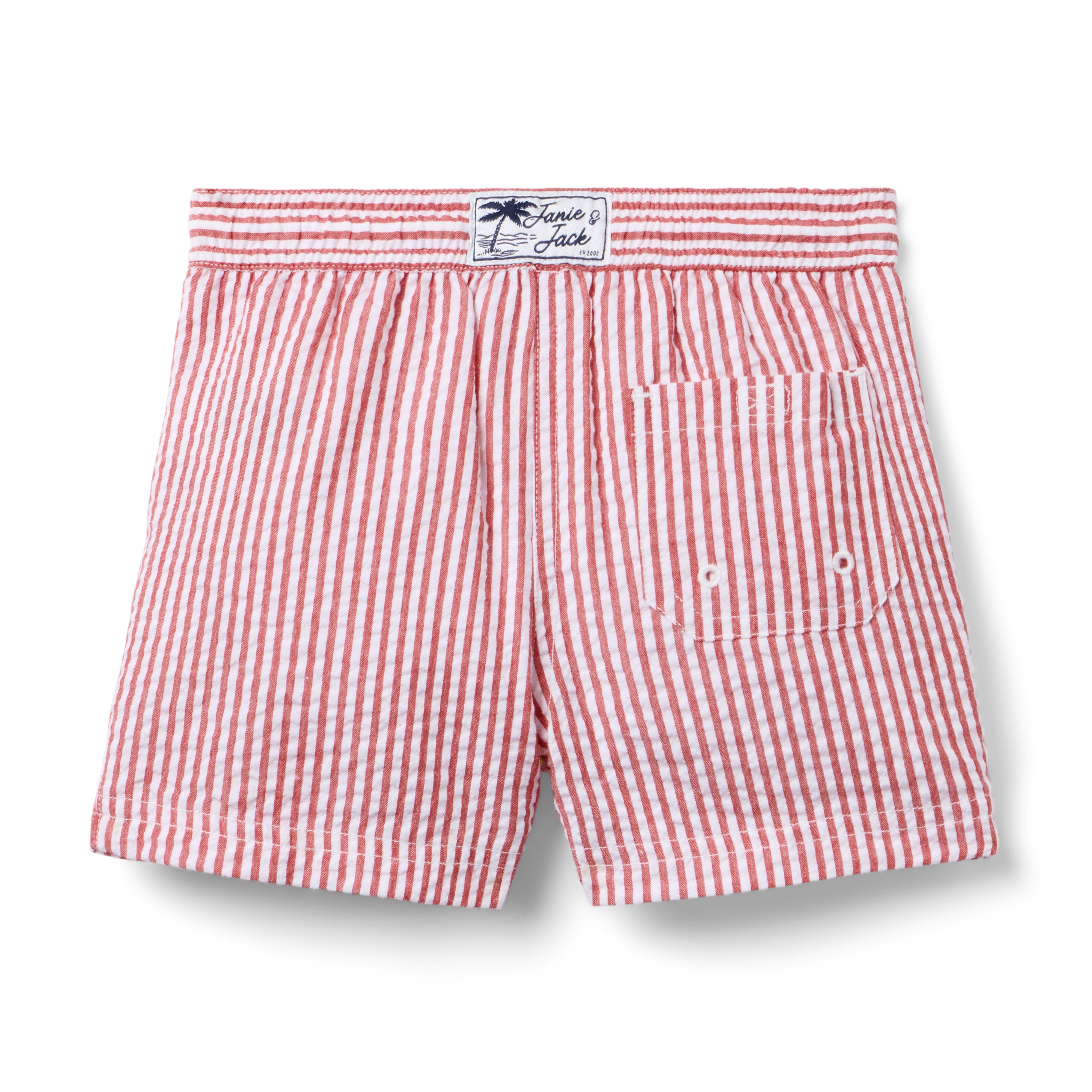 Recycled Striped Seersucker Swim Trunk image number 2