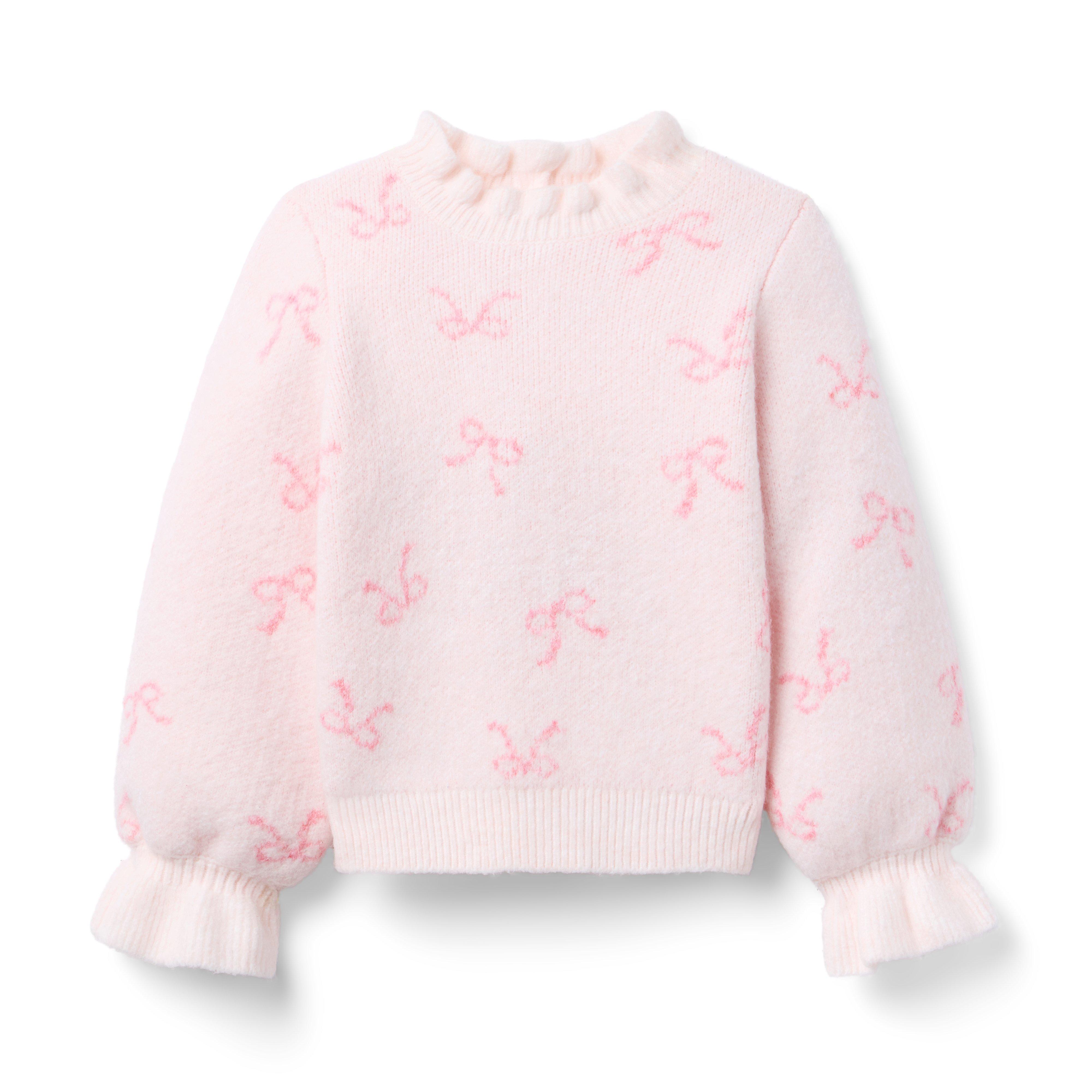 Bow Ruffle Collar Sweater