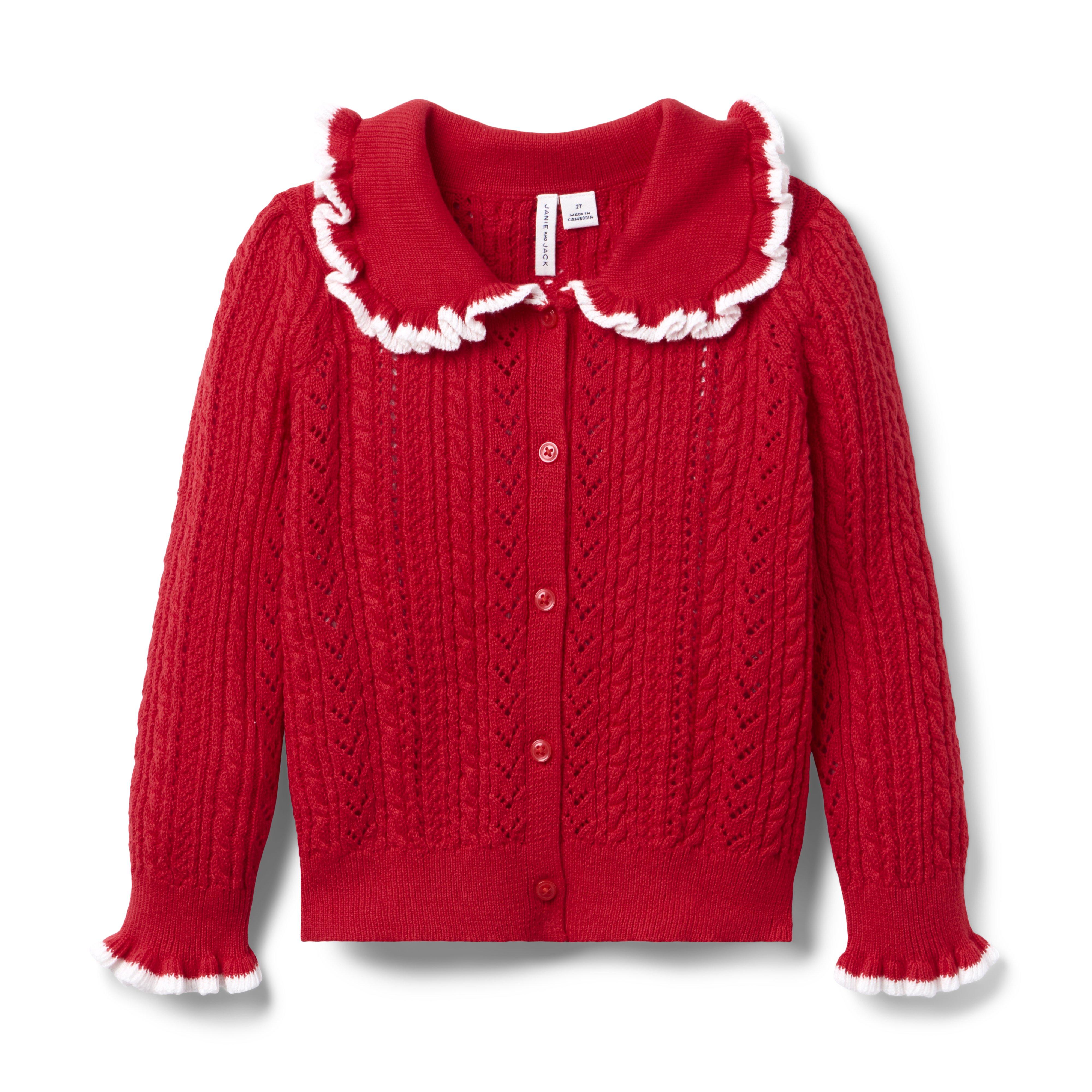 Cable Knit Collared Cardigan