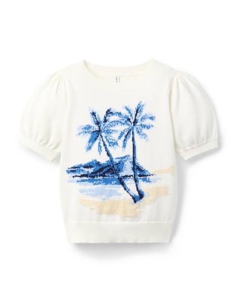Palm Tree Sweater Top