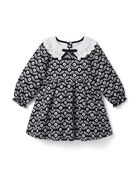 Floral Collared Ponte Dress
