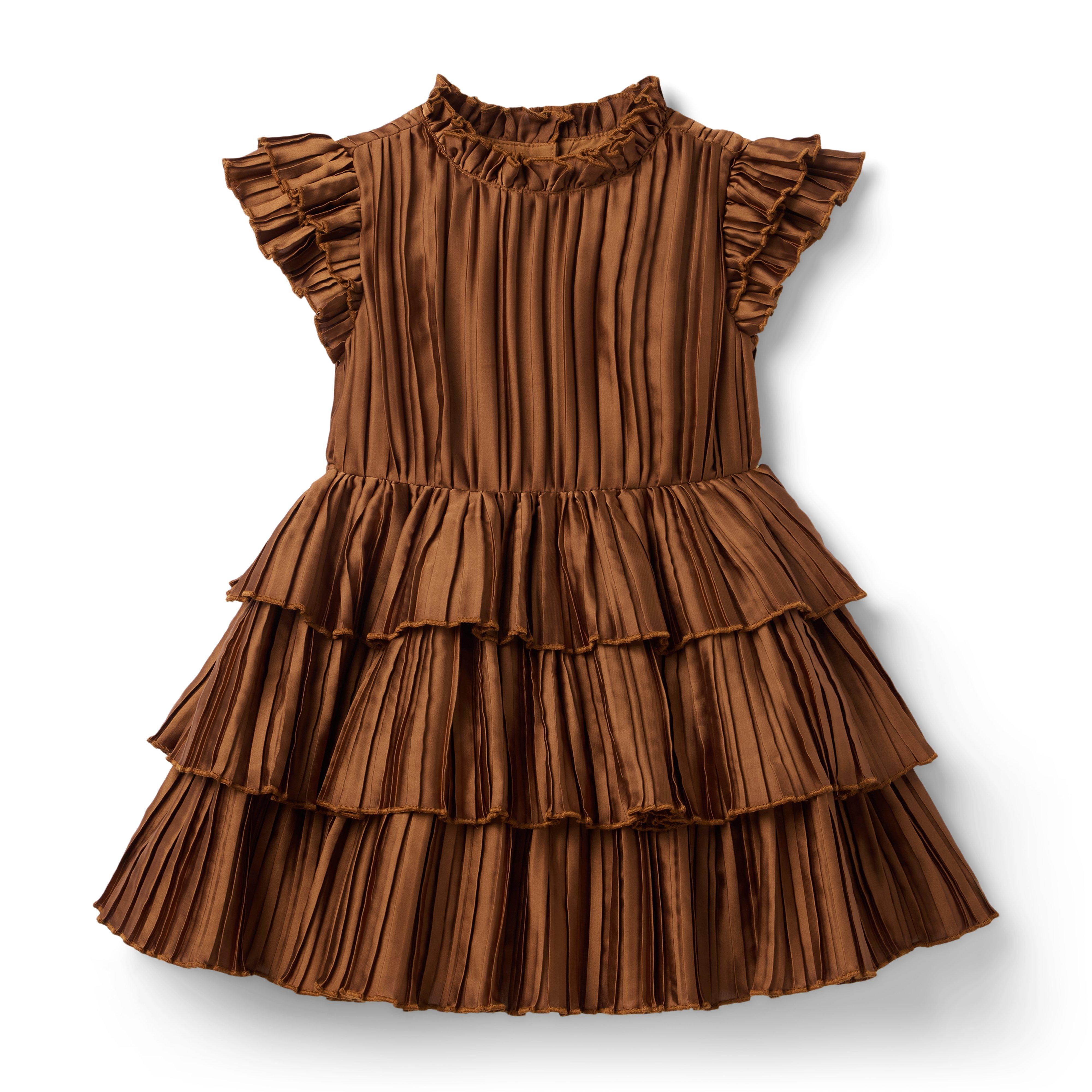 Pleated Ruffle Dress