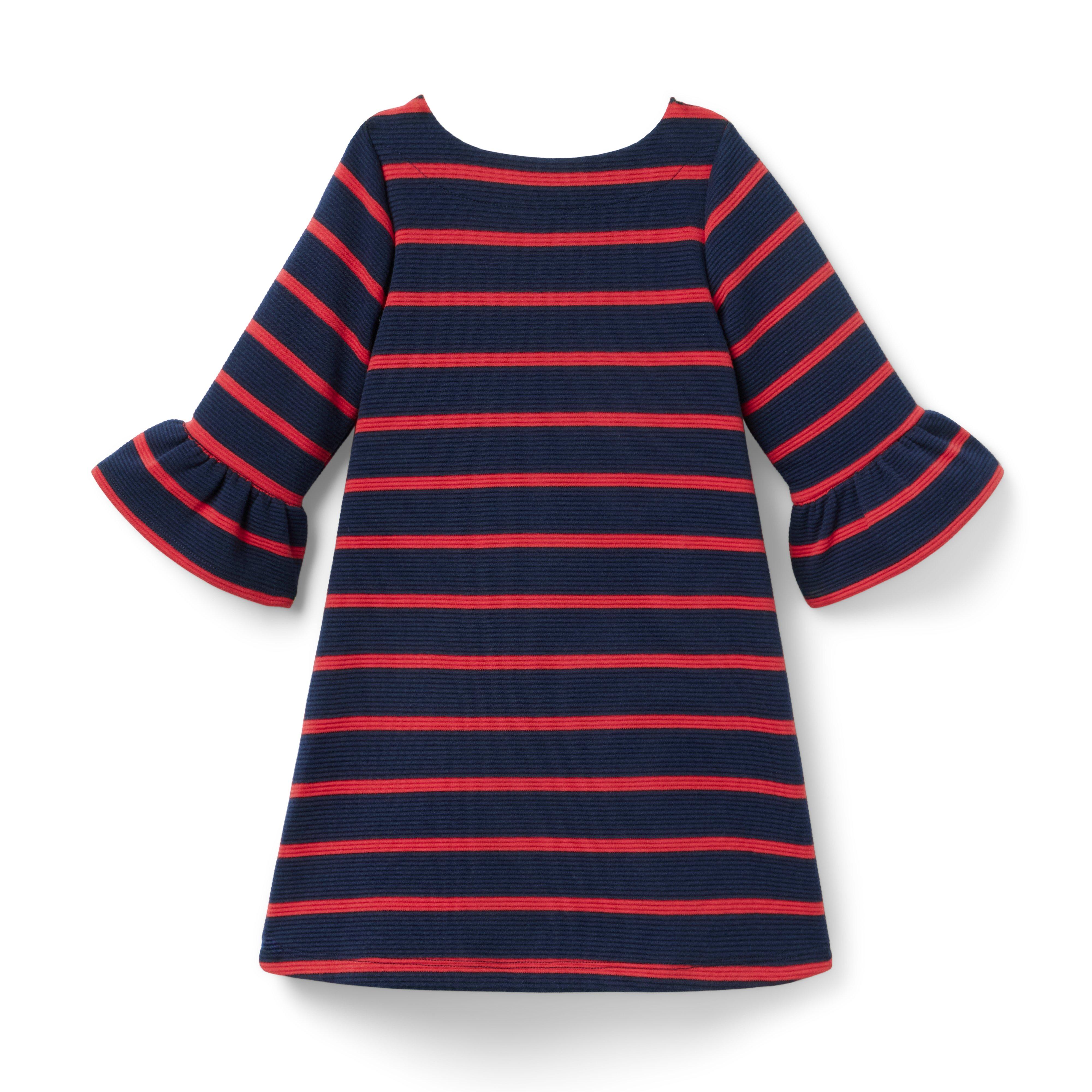 Striped Ruffle Cuff Dress image number 1