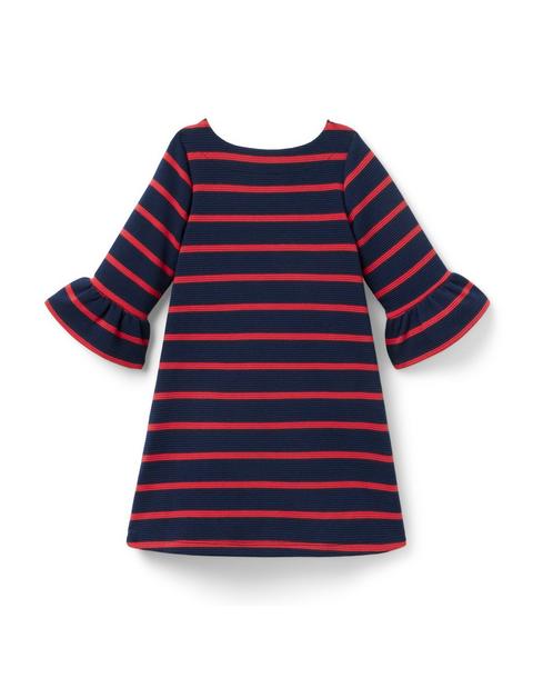 Striped Ruffle Cuff Dress