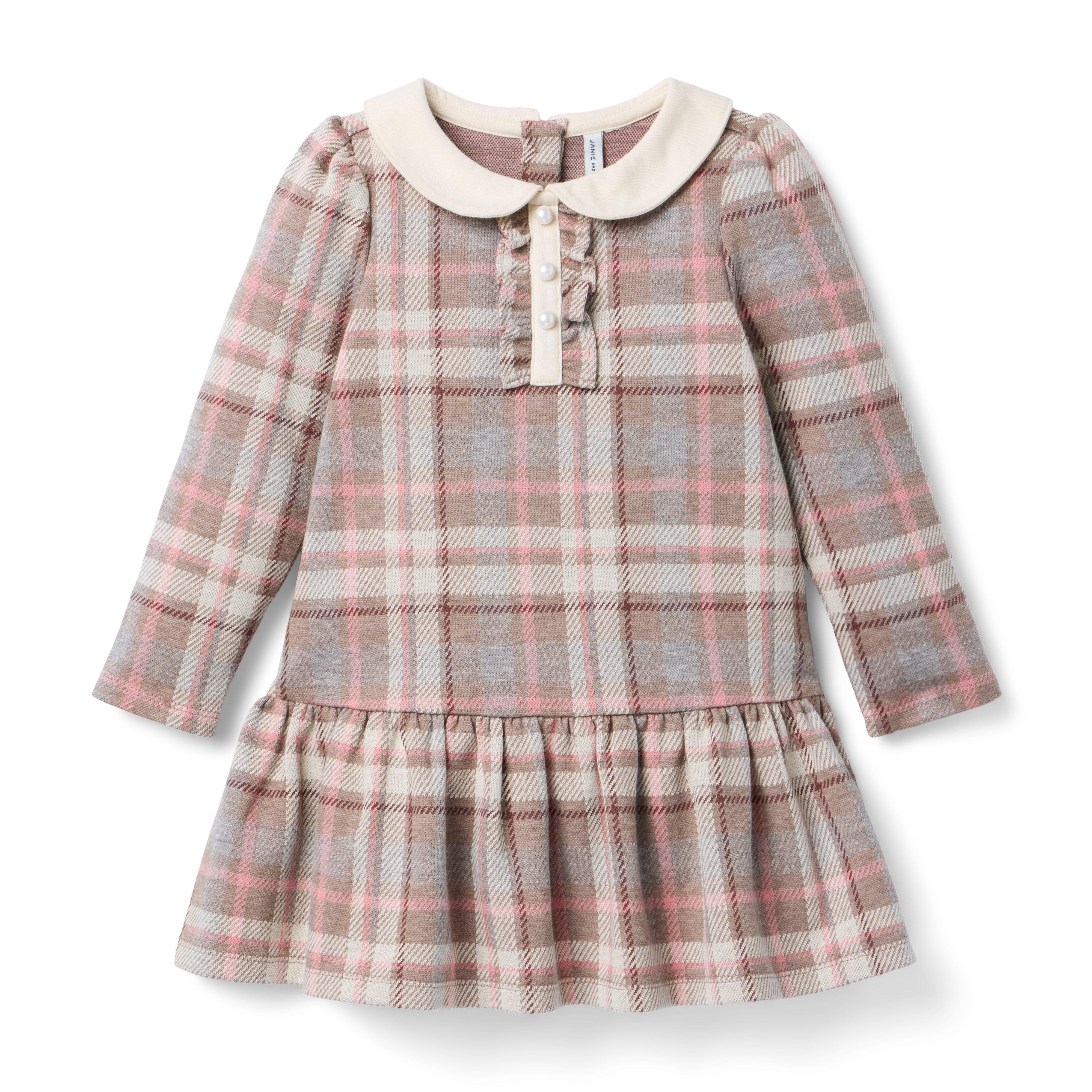 Plaid Jacquard Dropwaist Dress