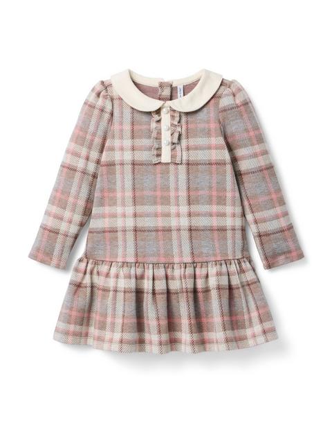 Plaid Jacquard Dropwaist Dress