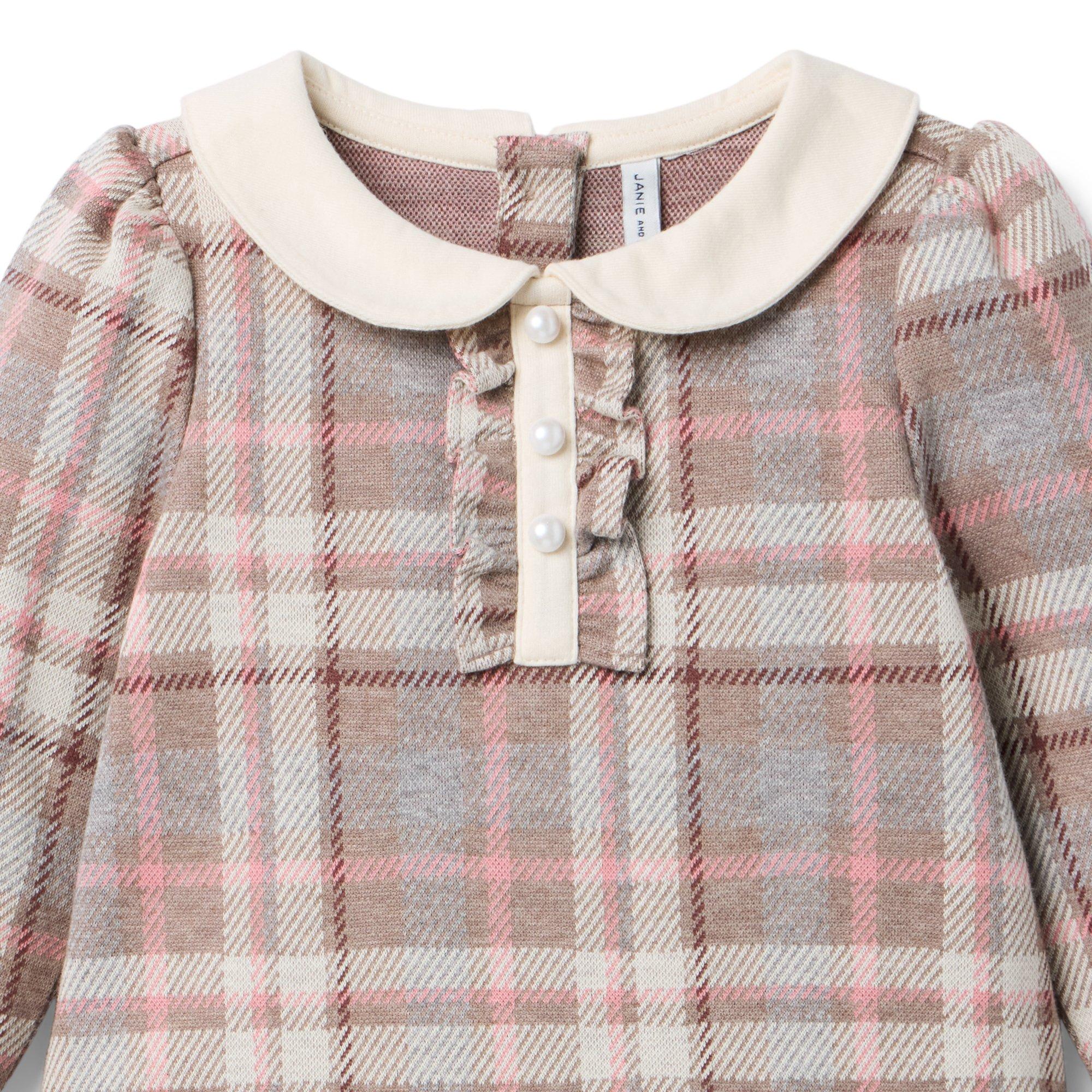 Plaid Jacquard Dropwaist Dress image number 1