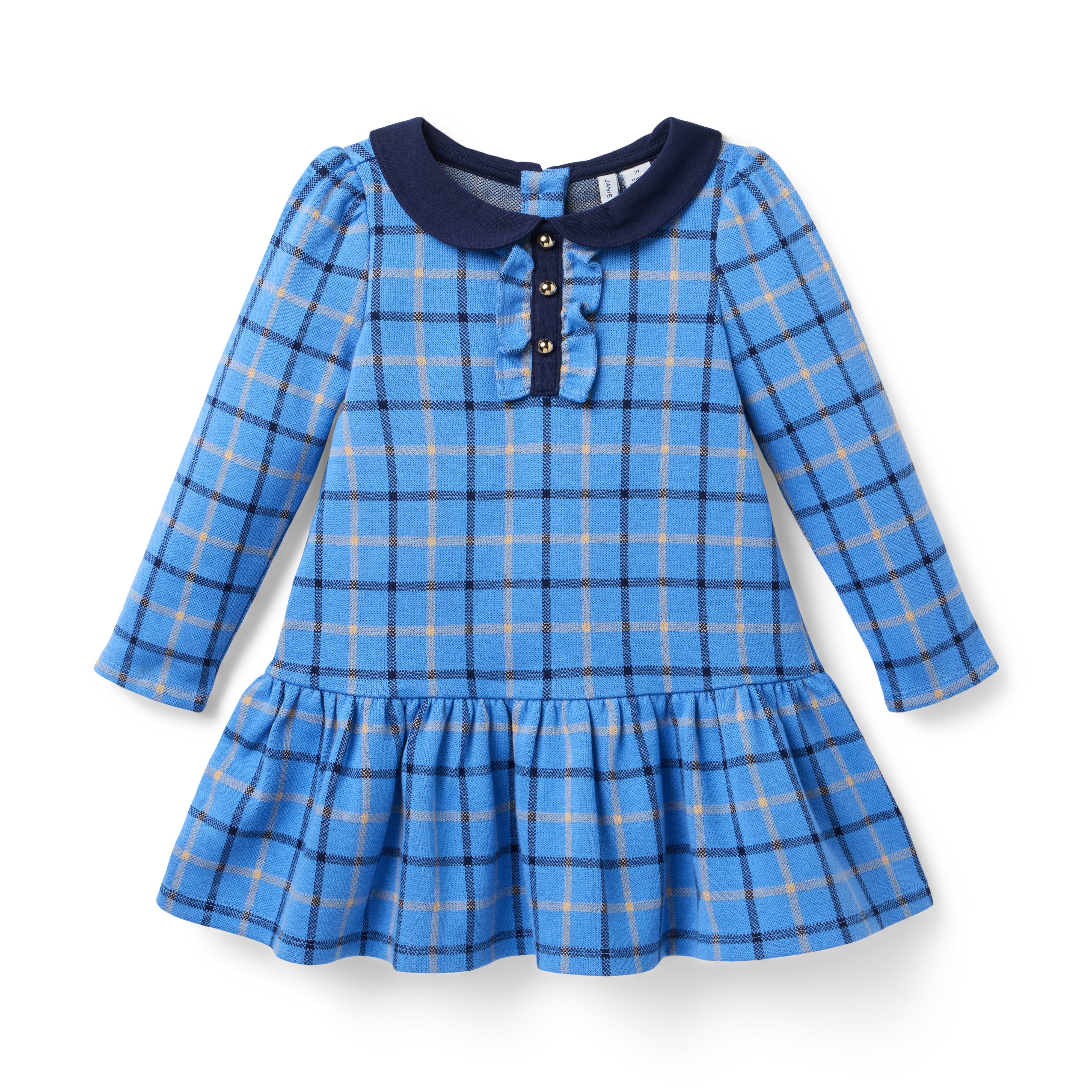 Plaid Jacquard Dropwaist Dress 