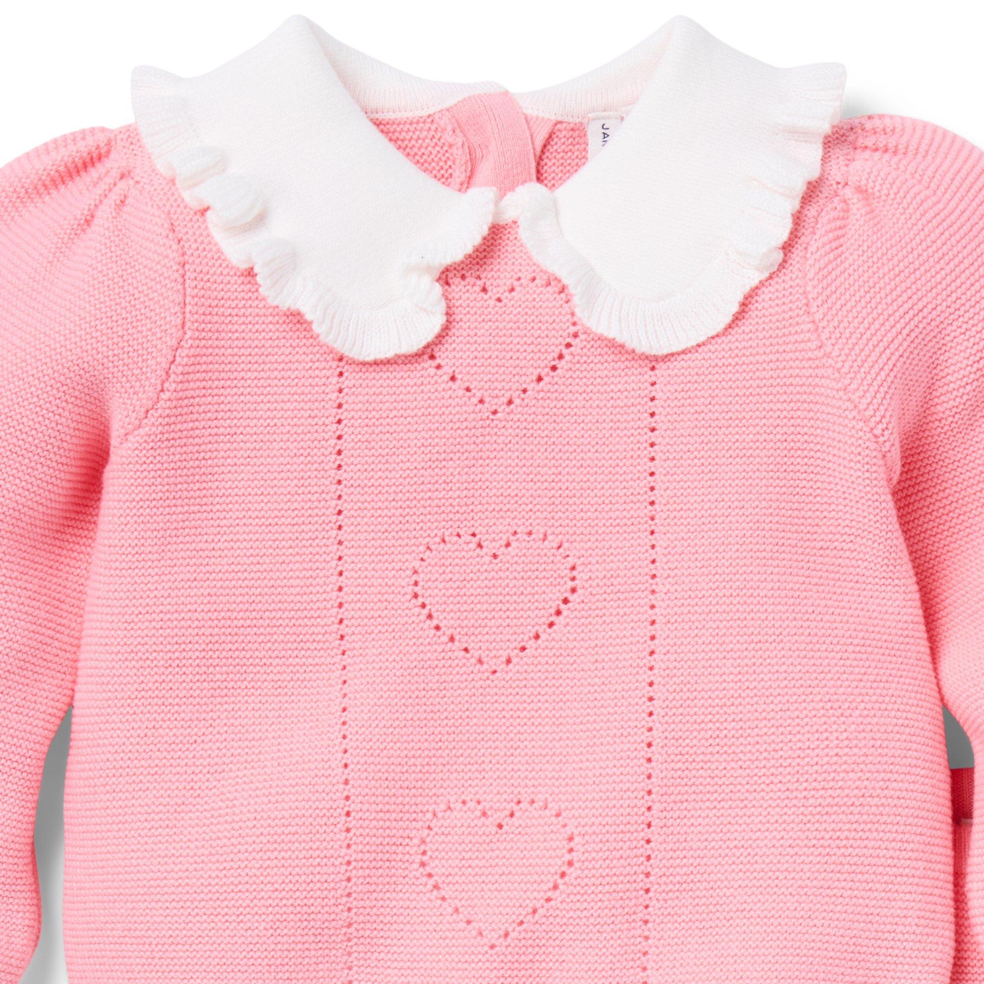 Baby Heart Pointelle Matching Sweater Set image number 2
