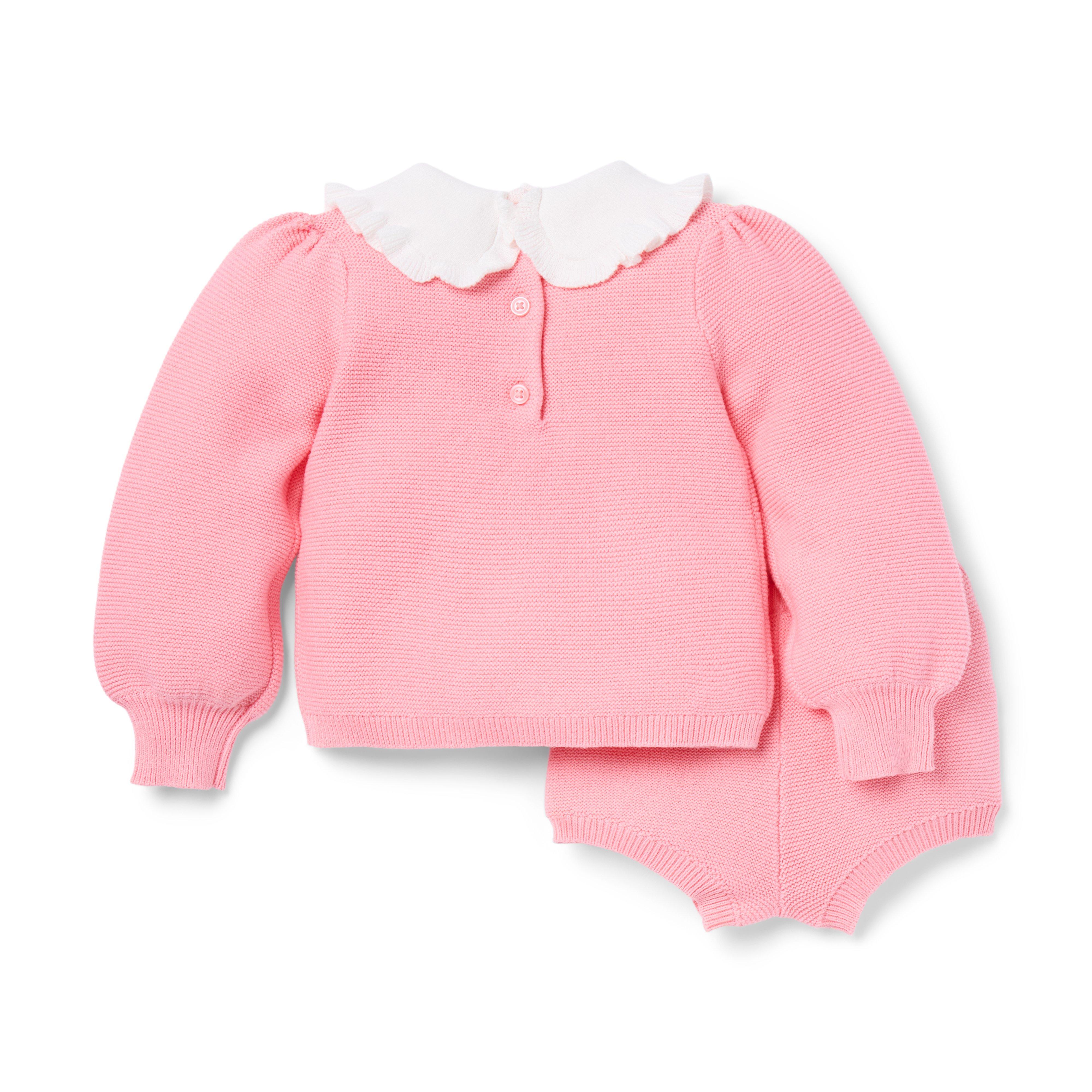 Baby Heart Pointelle Matching Sweater Set image number 1