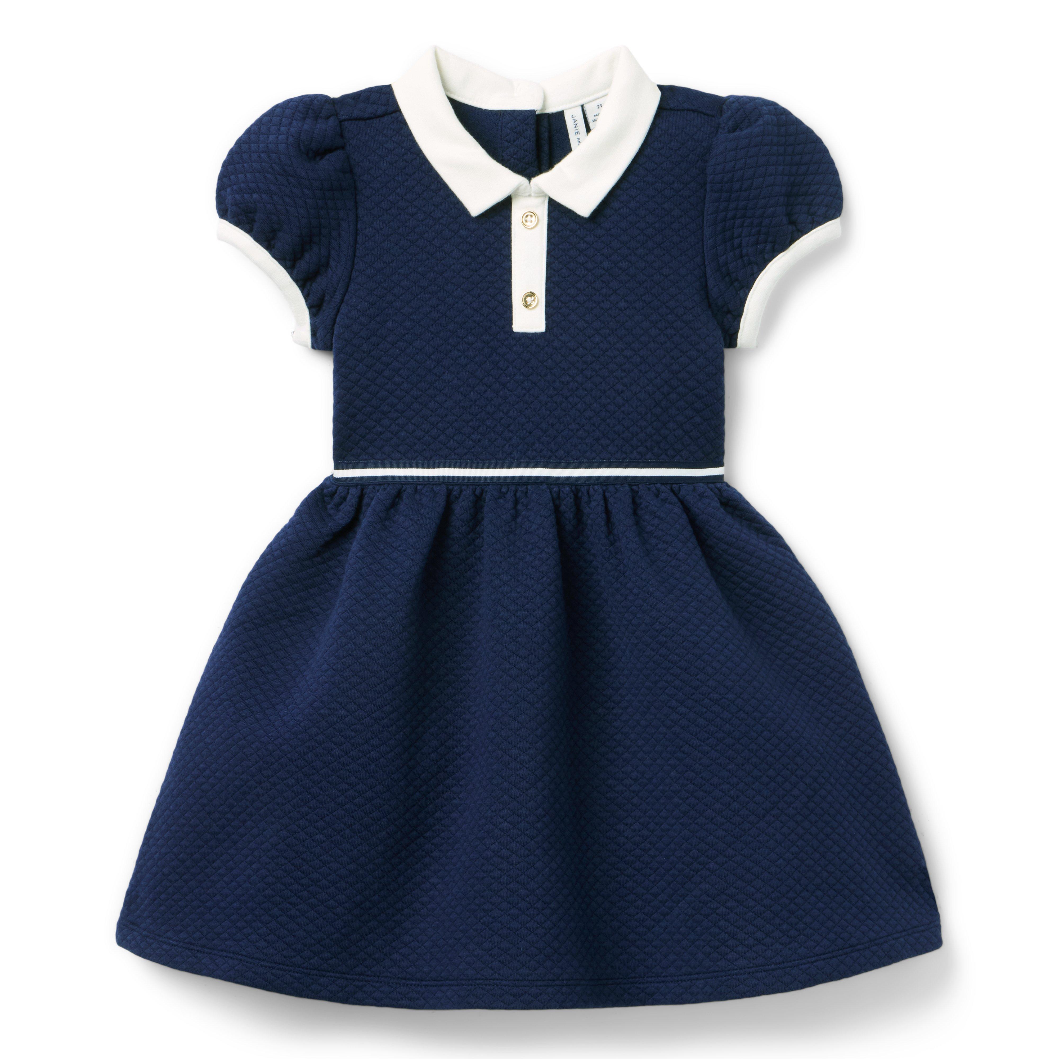 Quilted Collared Dress