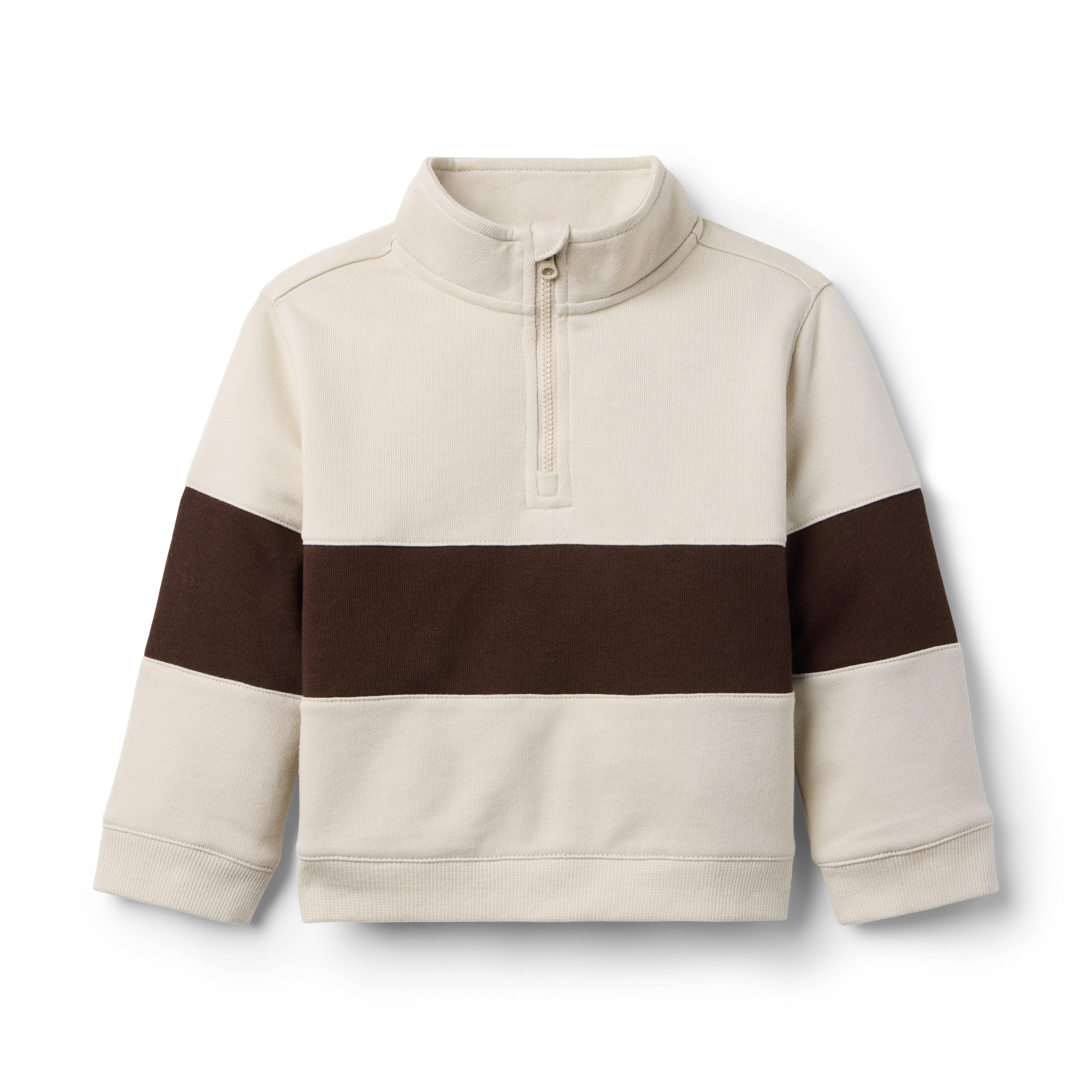Stripe Half Zip Sweatshirt