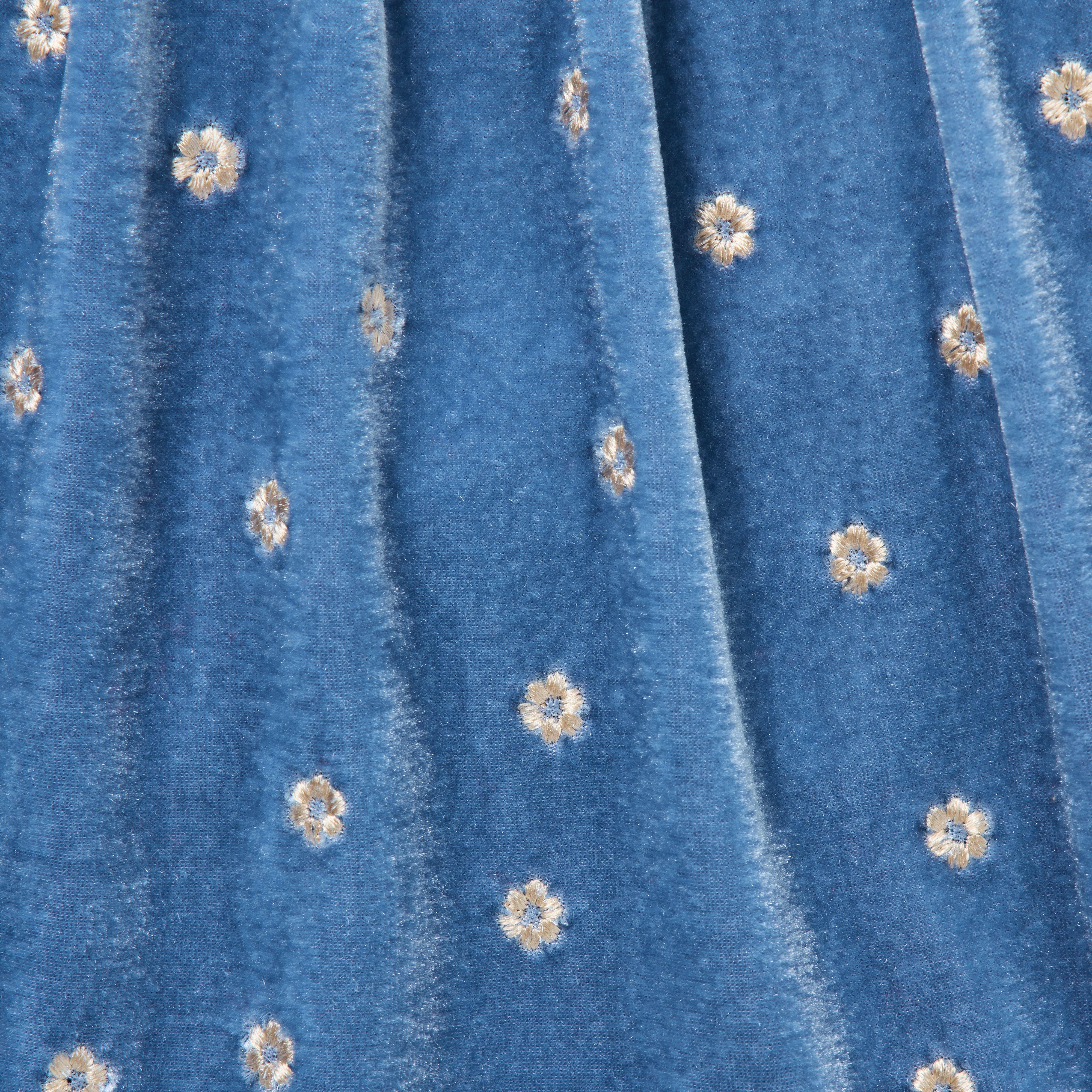 Baby Embroidered Floral Velvet Dress image number 1