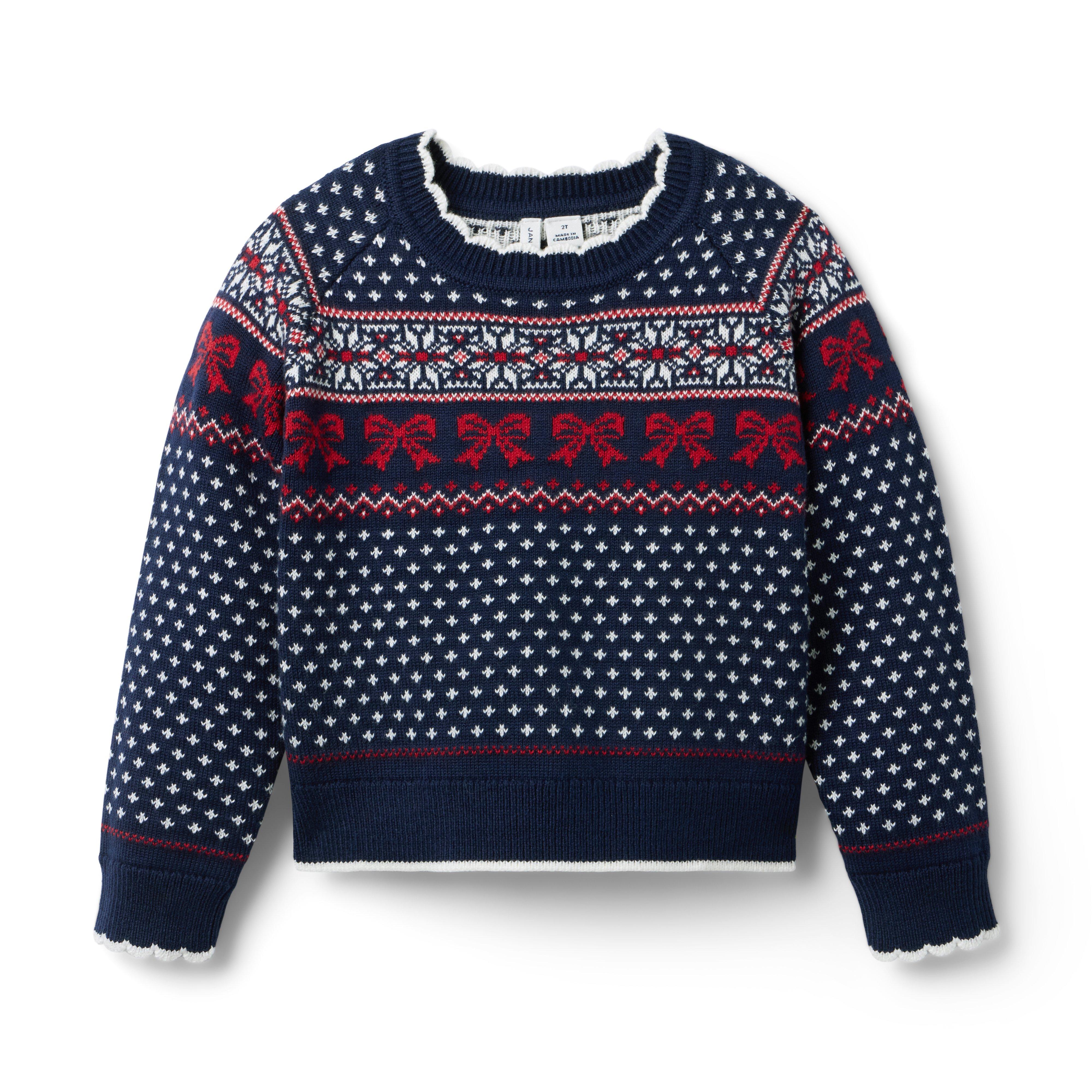 Bow Fair Isle Sweater