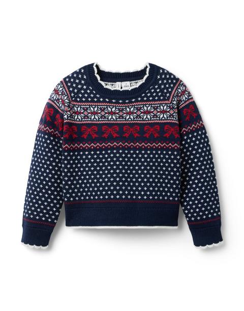 Bow Fair Isle Sweater