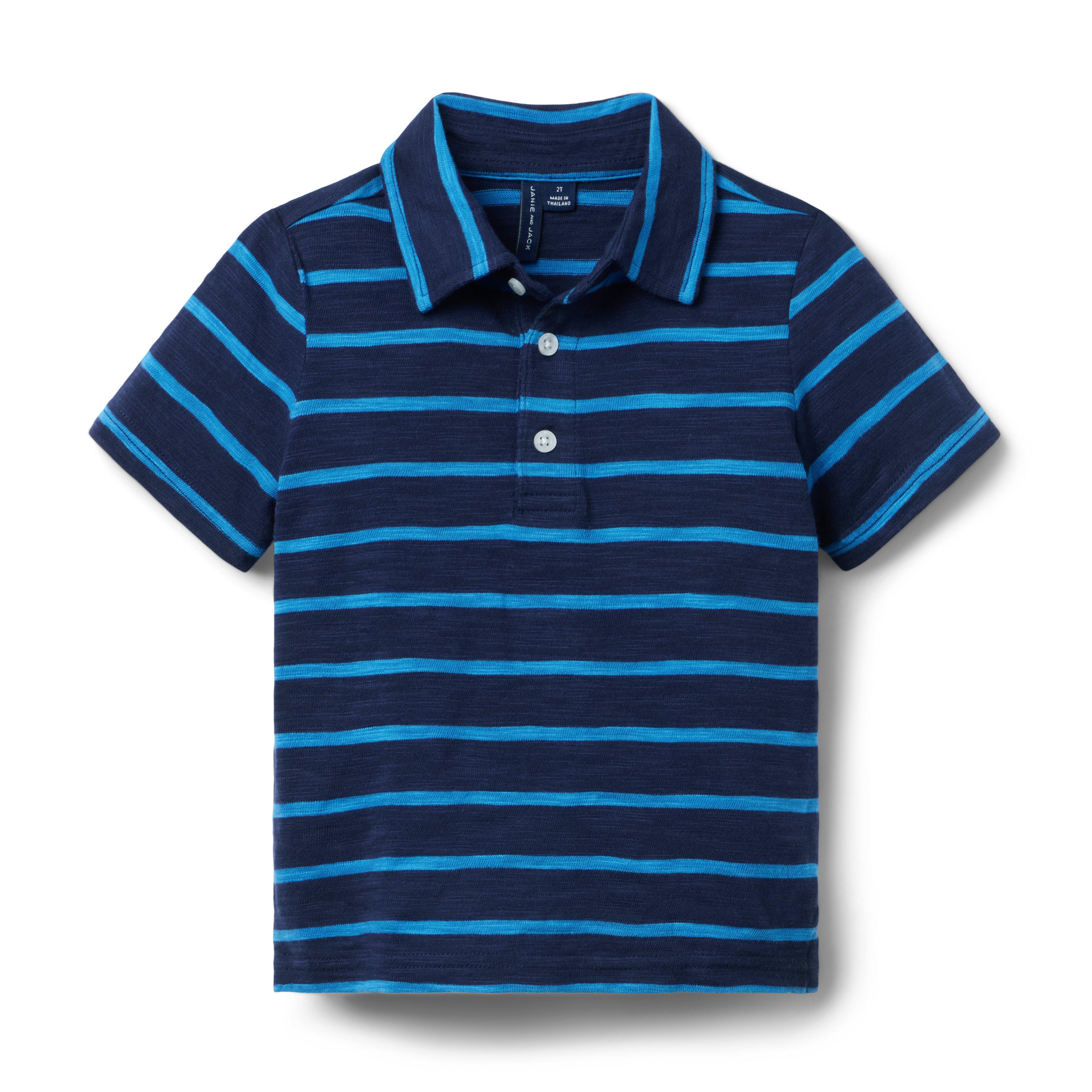 The Classic Striped Pique Polo