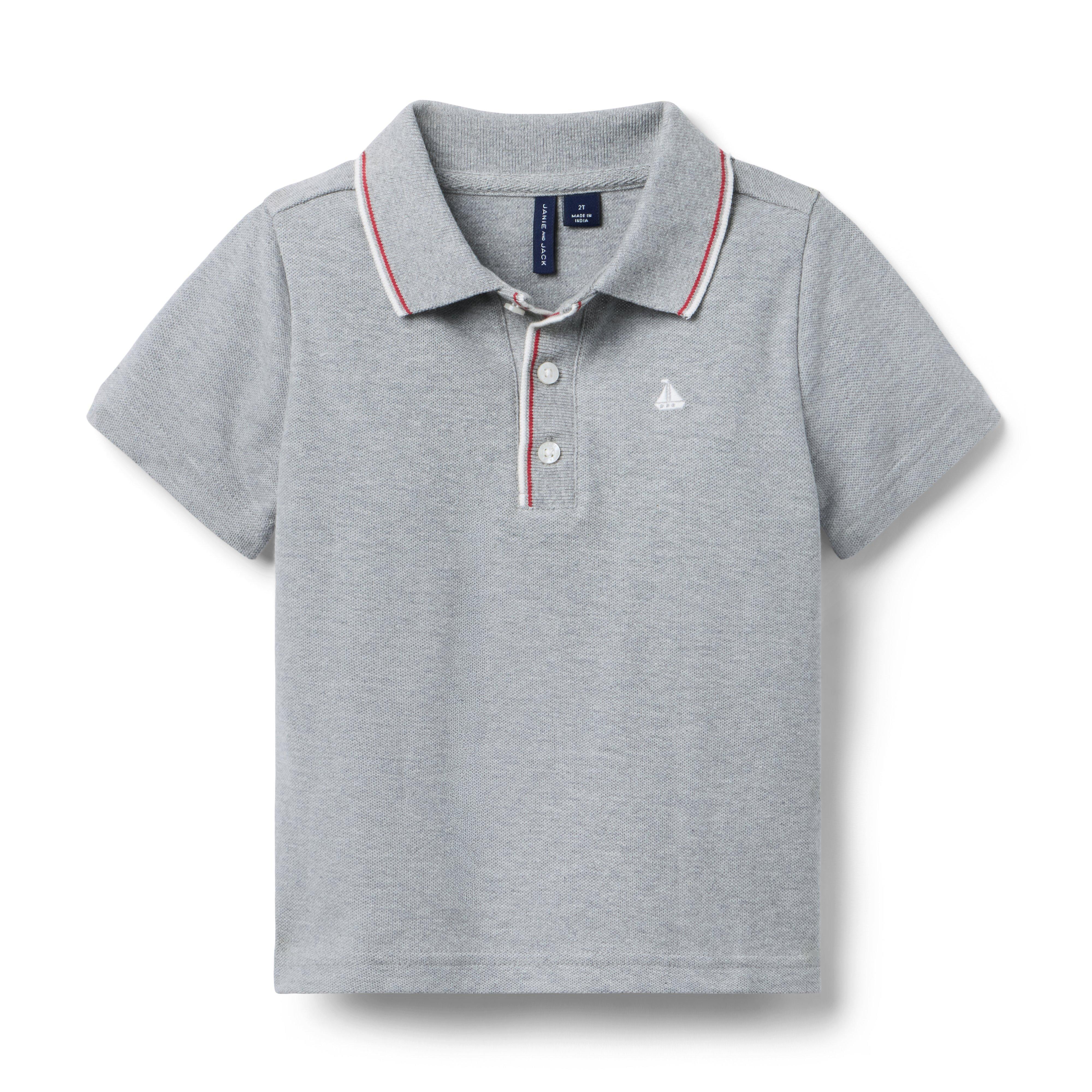 Embroidered Sailboat Pique Polo