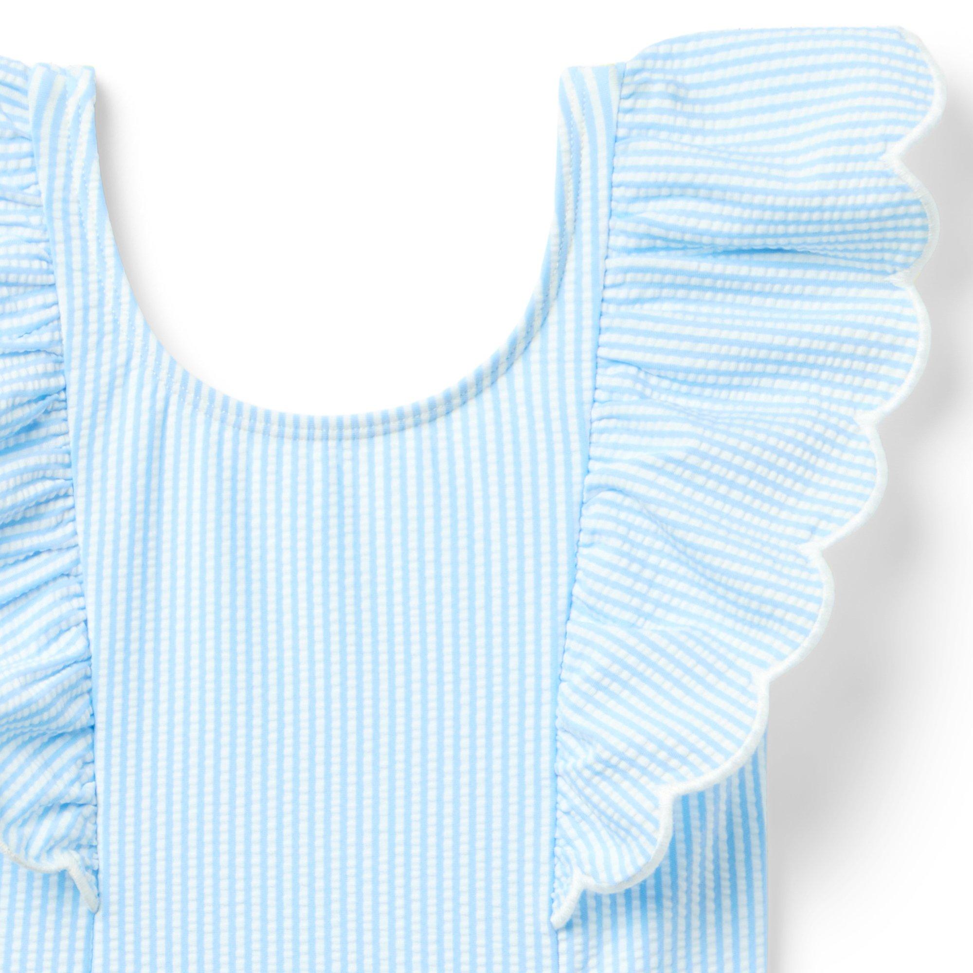 Recycled Striped Seersucker Swimsuit image number 1