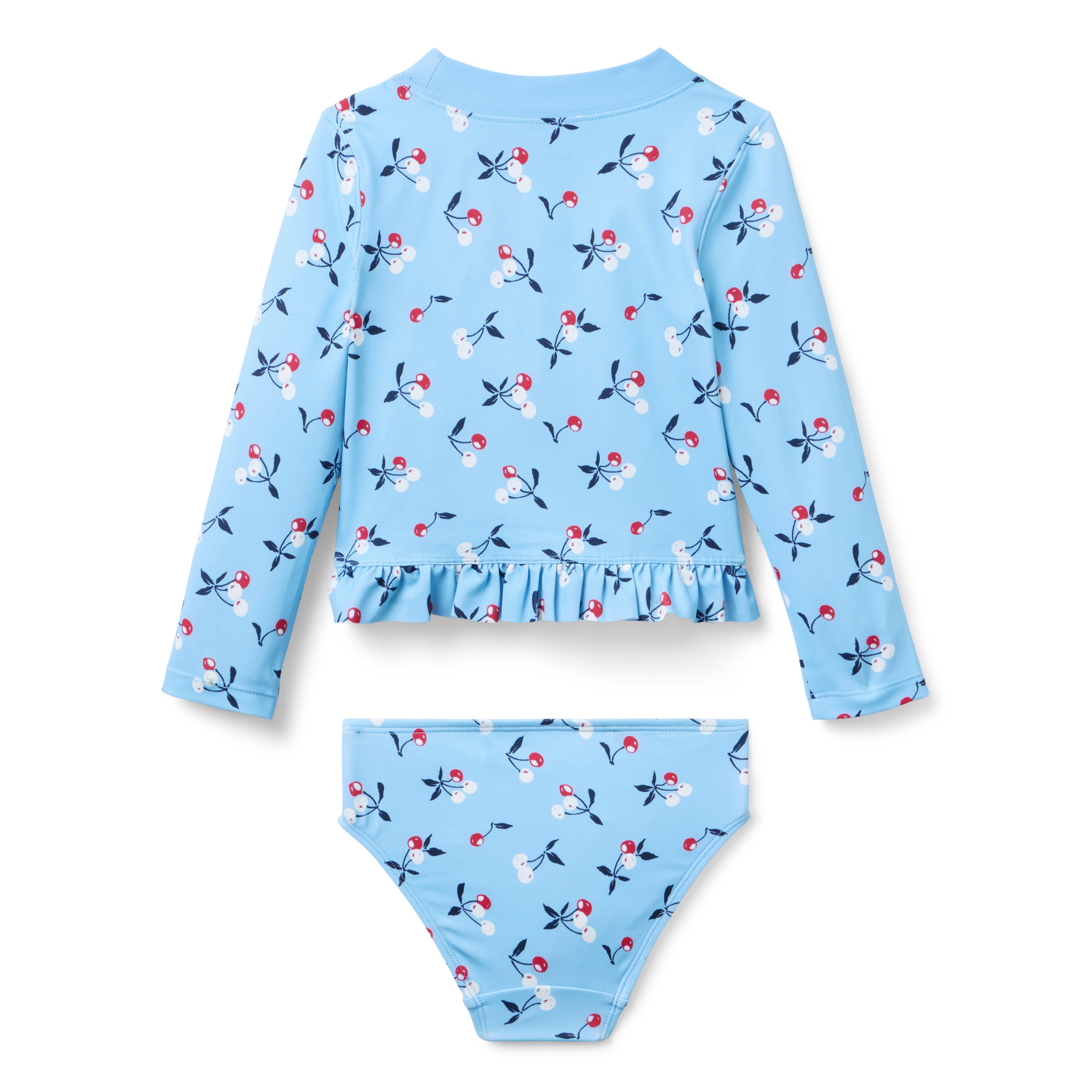 Recycled Cherry Rash Guard Swimsuit image number 2